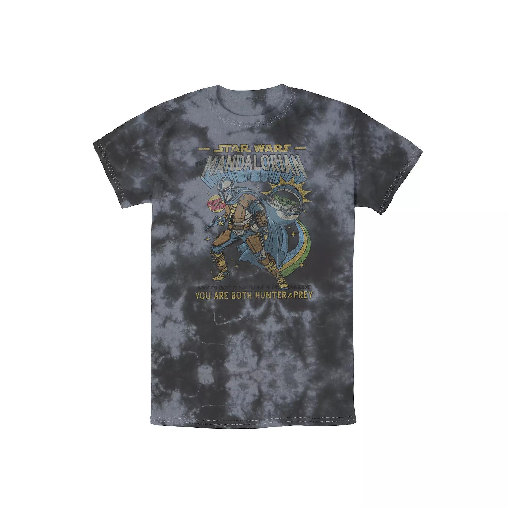 Men's Star Wars Mandalorian Comic Poster Tee, Boy's, Size: Large, Black Grey Product Image