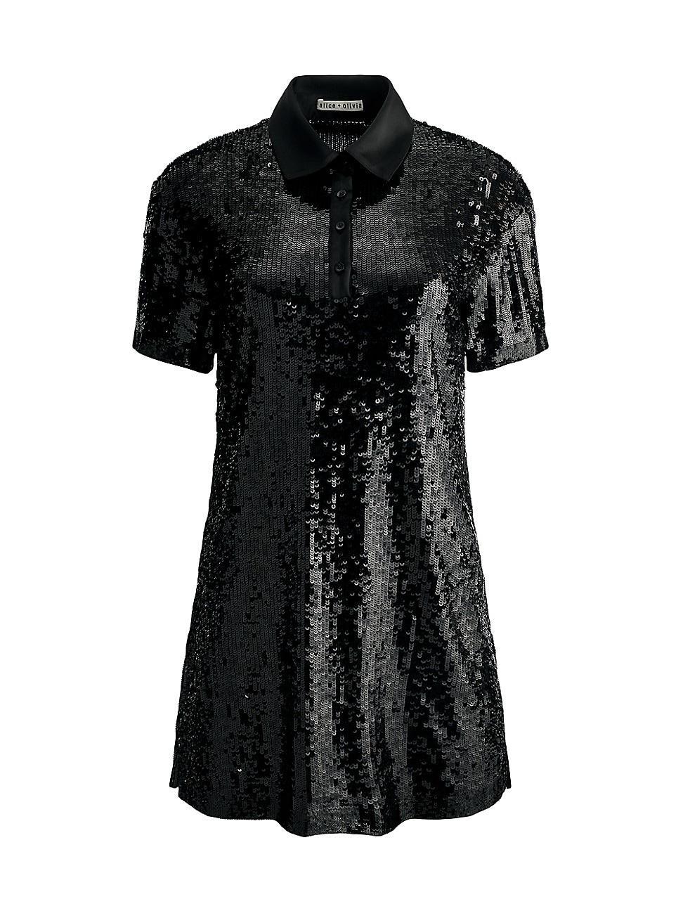 Womens Treva Sequin Short-Sleeve Minidress Product Image