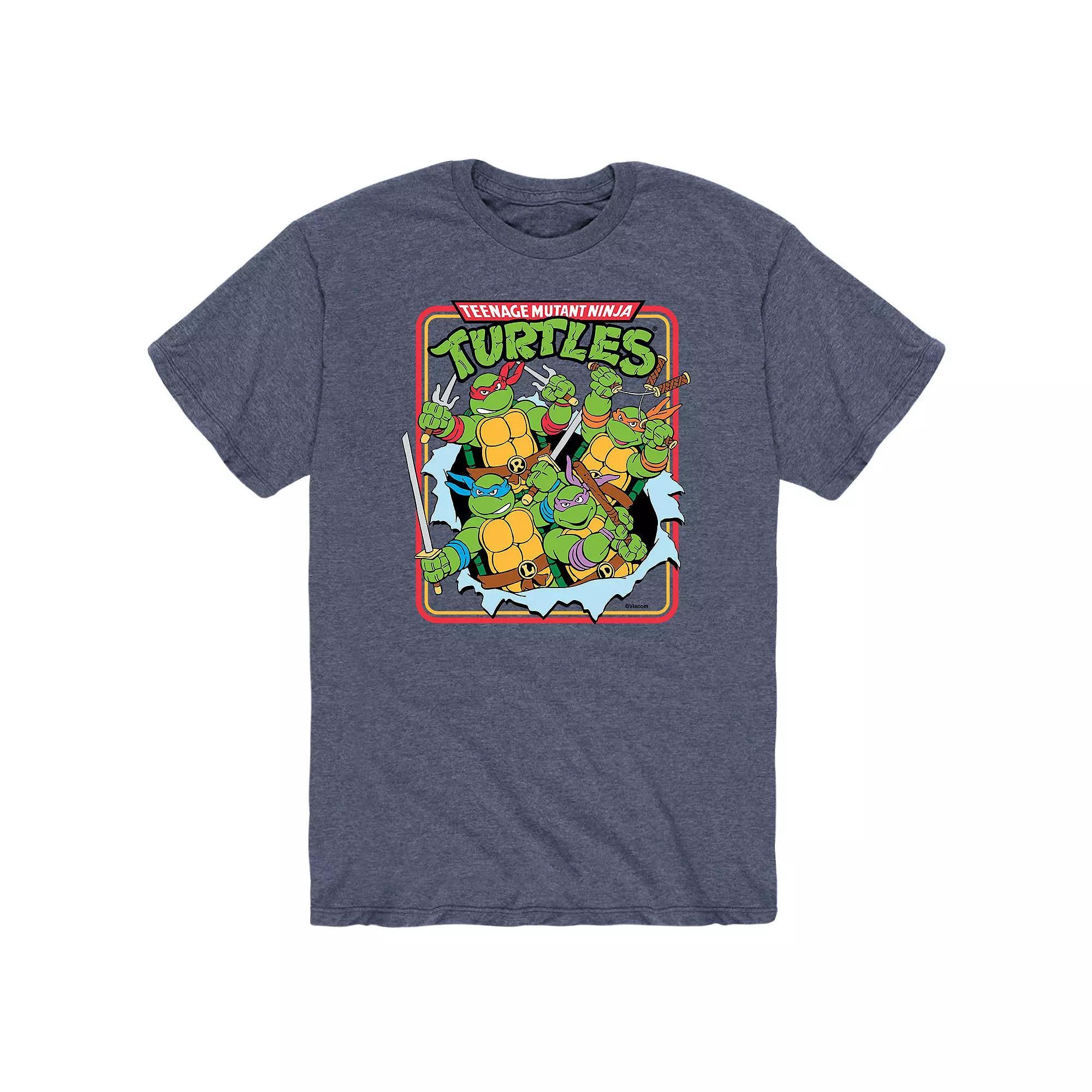 Men's Teenage Mutant Ninja Turtles Ripping Out Of Shirt Tee, Size: XXL, Blue 2 Product Image