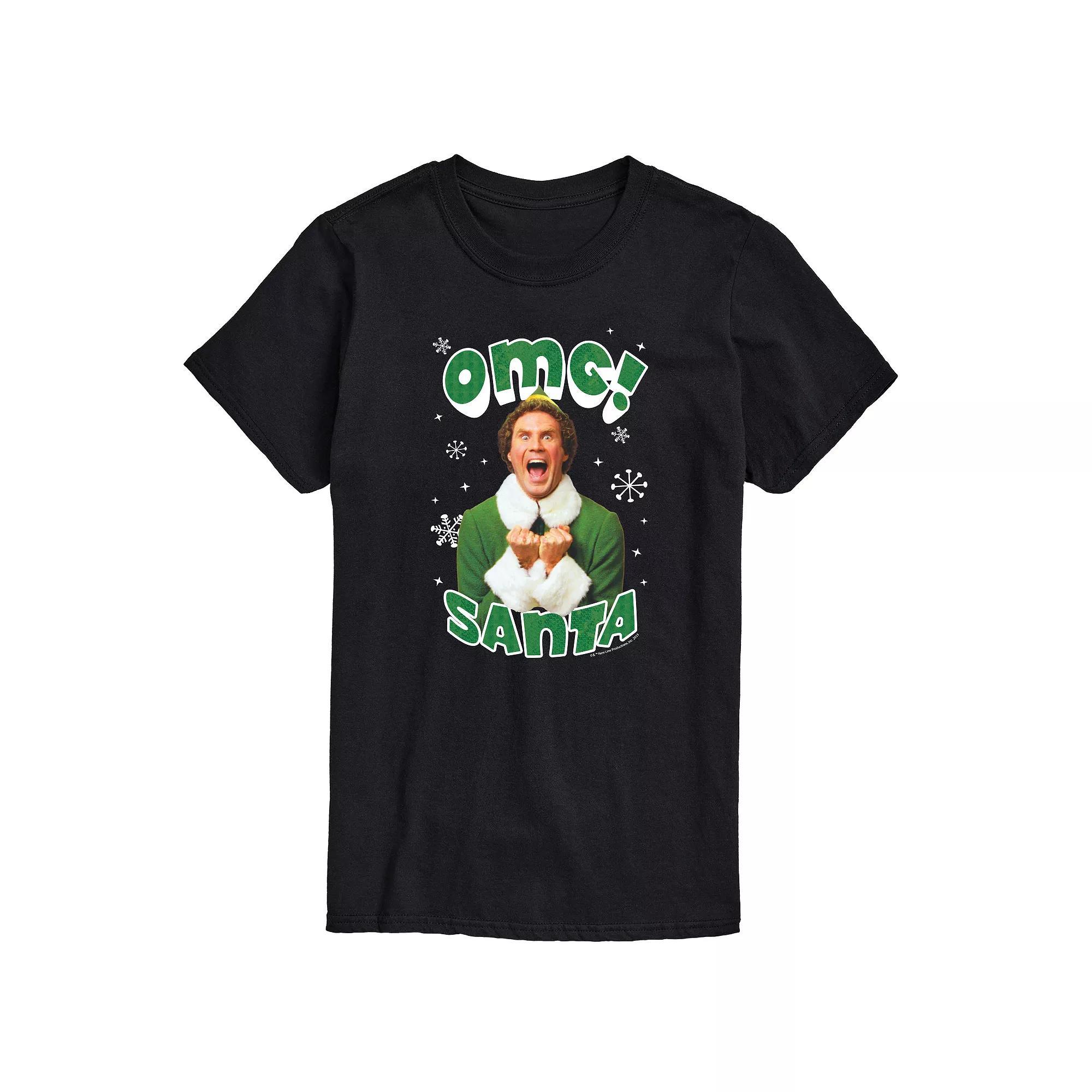 Men's Elf OMG Santa Elf Tee, Size: Medium, Black Product Image