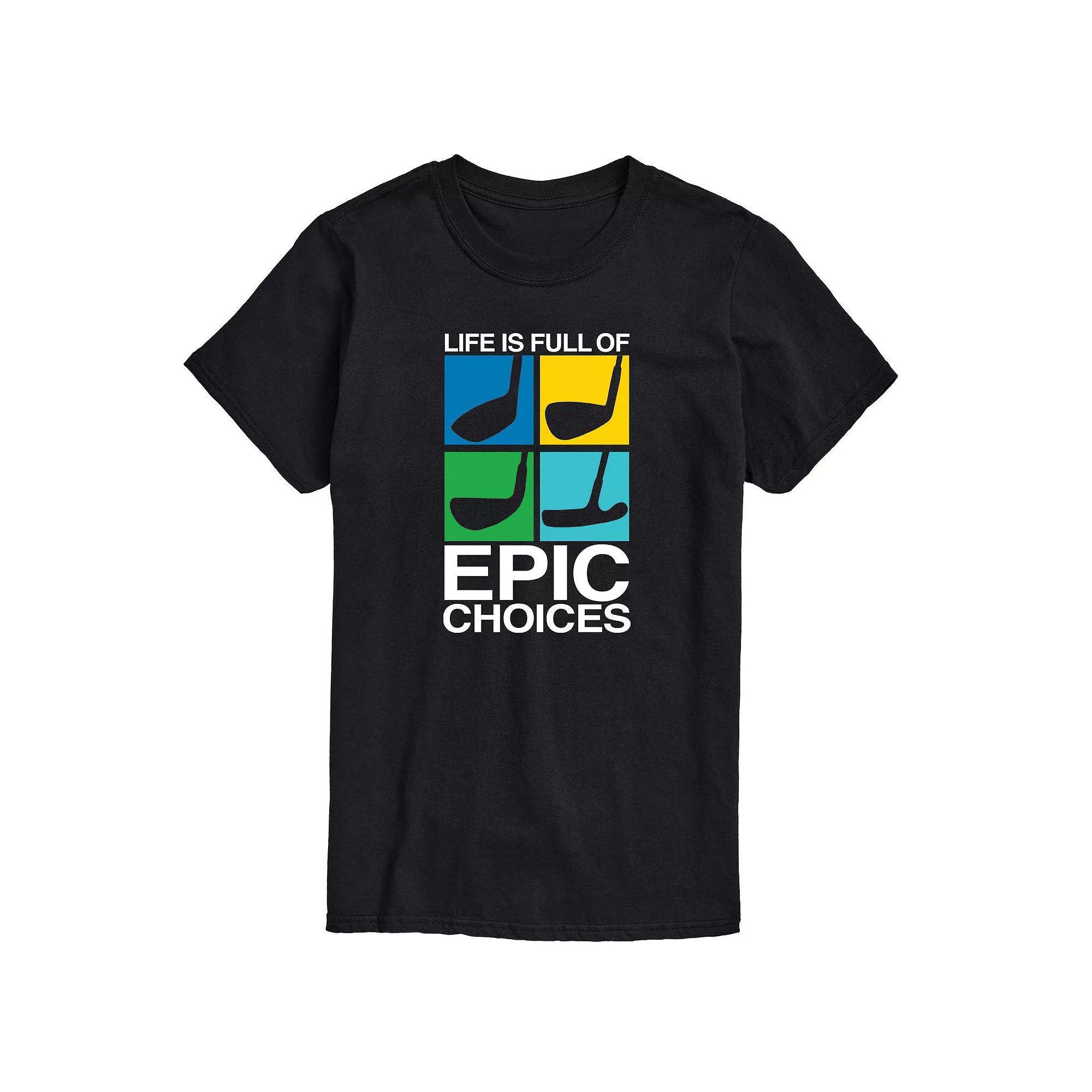 Mens Life is Full of Epic Choice Golf Graphic Tee Product Image