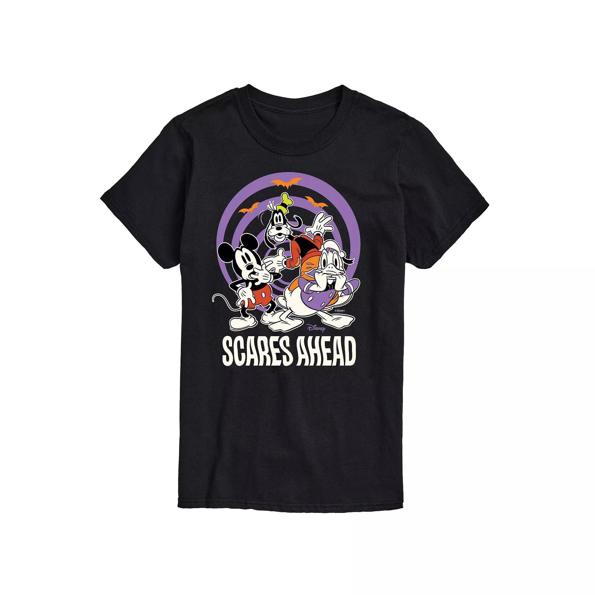 Disneys Big & Tall Mickey Mouse & Friends Scares Ahead Glow Graphic Tee, Mens Product Image