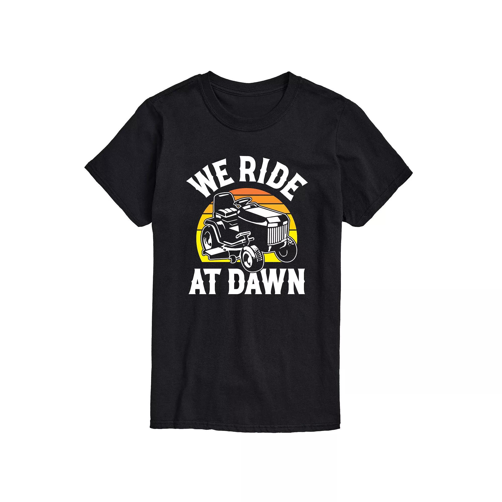 Mens We Ride At Dawn Mower Graphic Tee Product Image