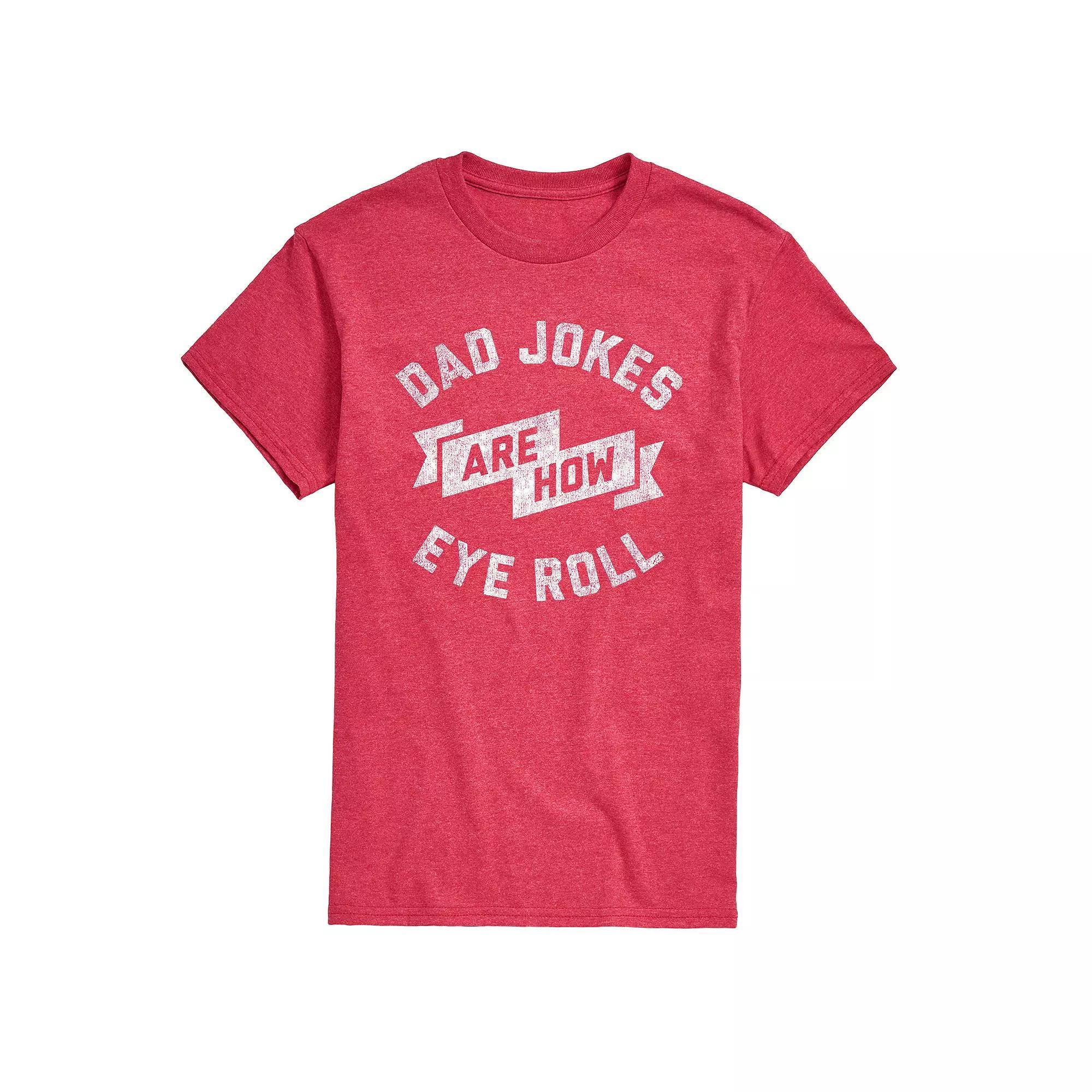 Men's Dad Jokes Are How Eye Roll Tee, Size: Large, Red Product Image