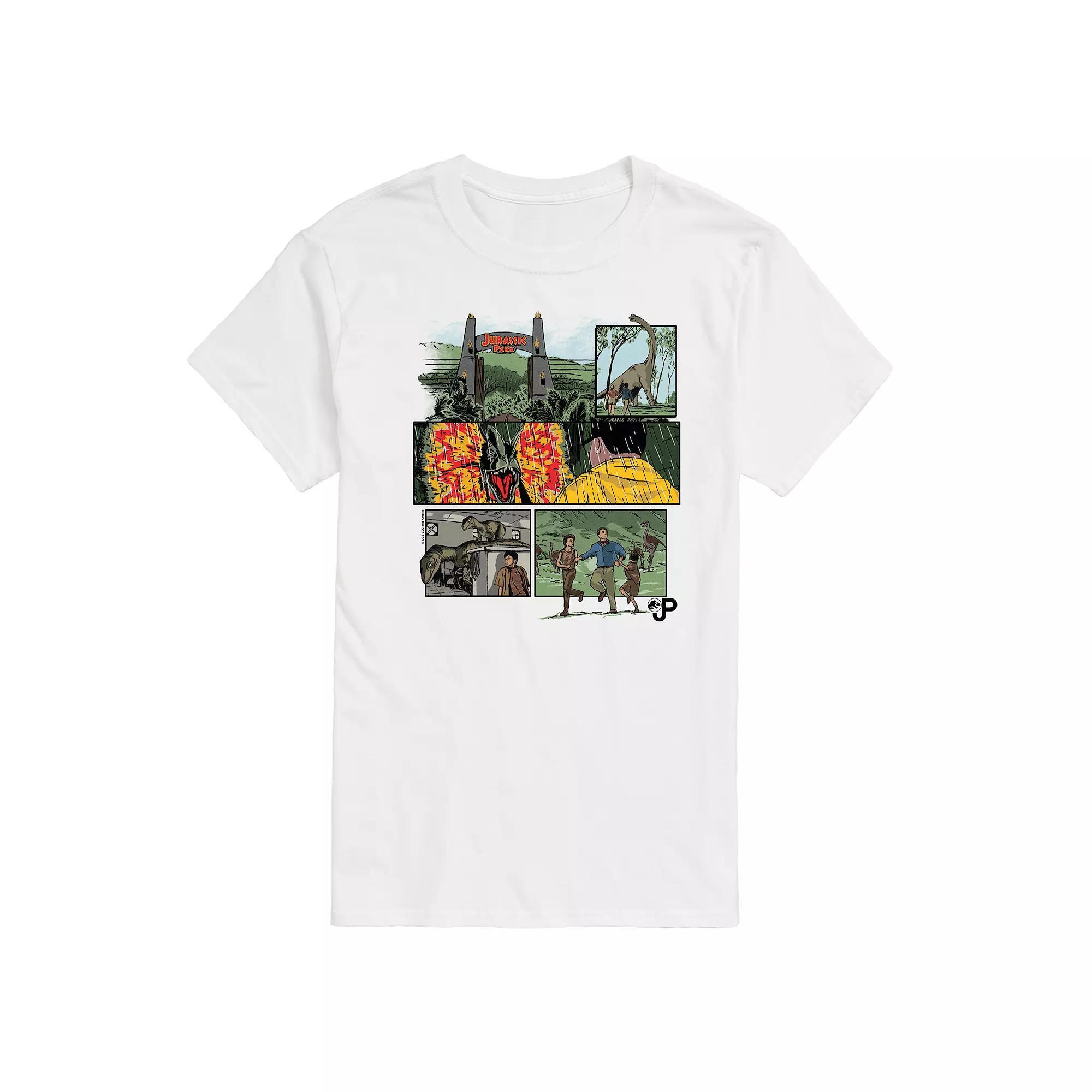 Men's Jurassic World Comic Graphic Tee, Size: Small, White Product Image