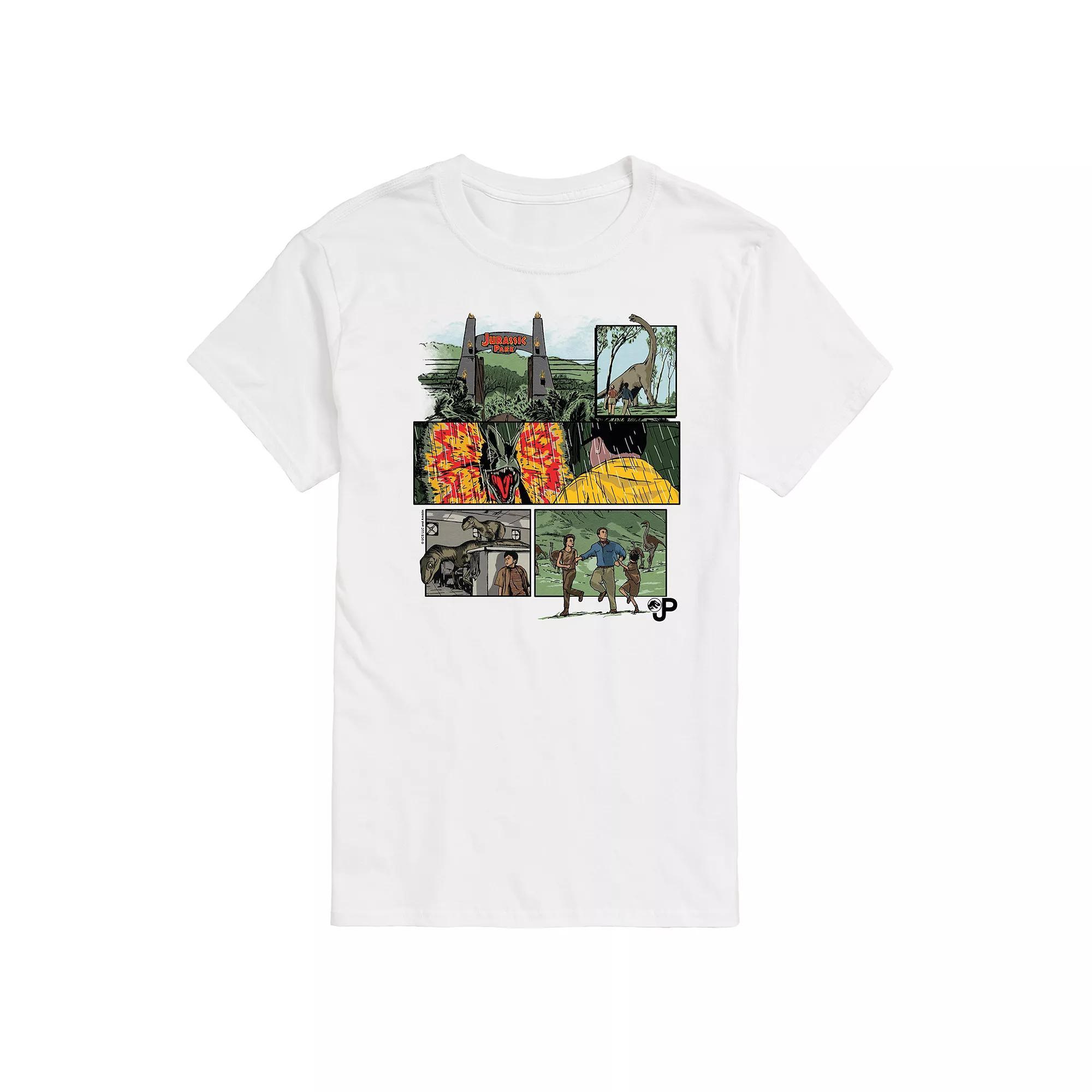 Men's Jurassic World Comic Graphic Tee, Size: Small, White Product Image