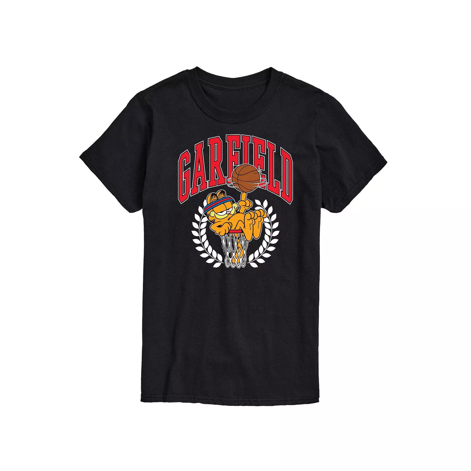Mens Garfield Basketball Graphic Tee Product Image