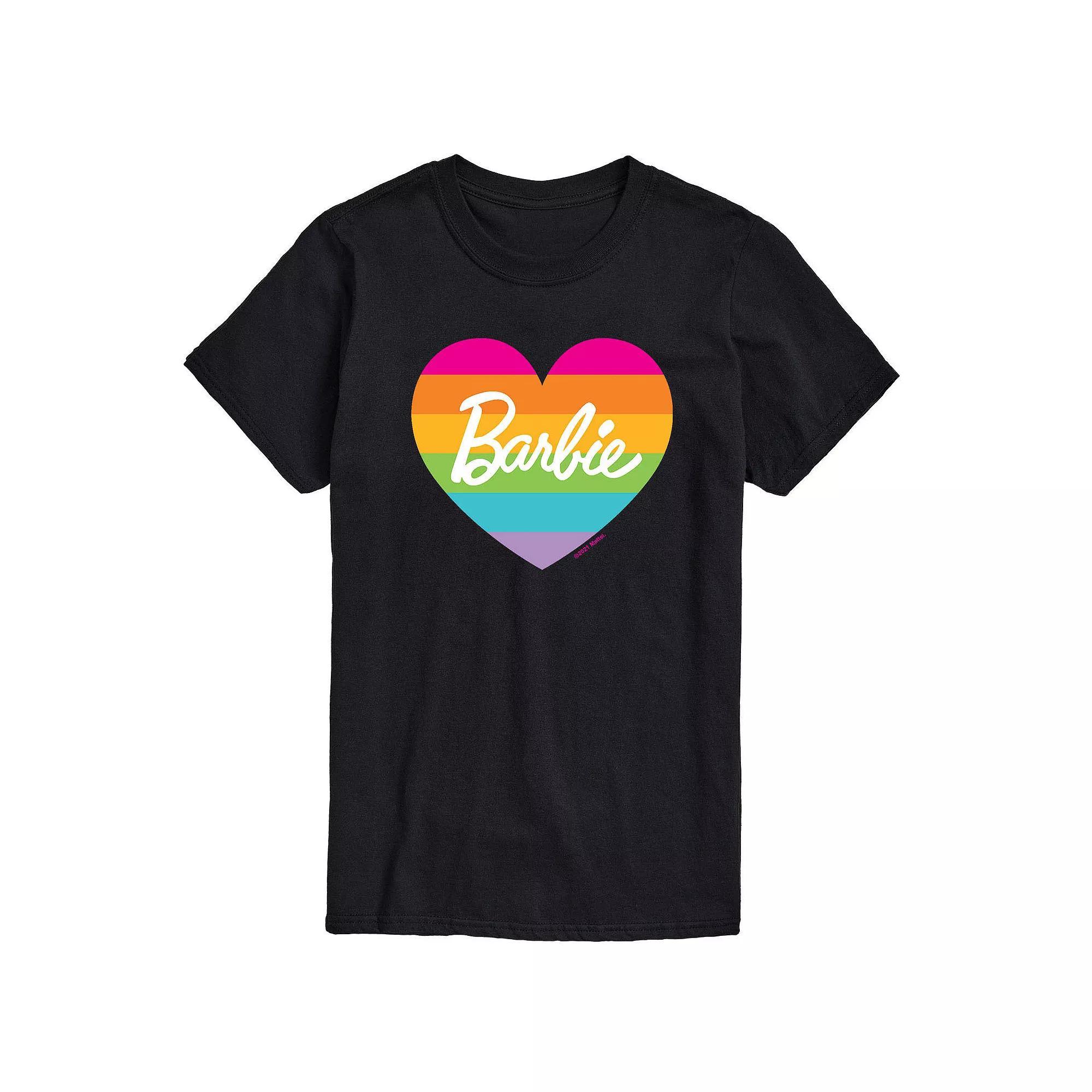 Big & Tall Barbie Pride Rainbow Graphic Tee, Mens Product Image