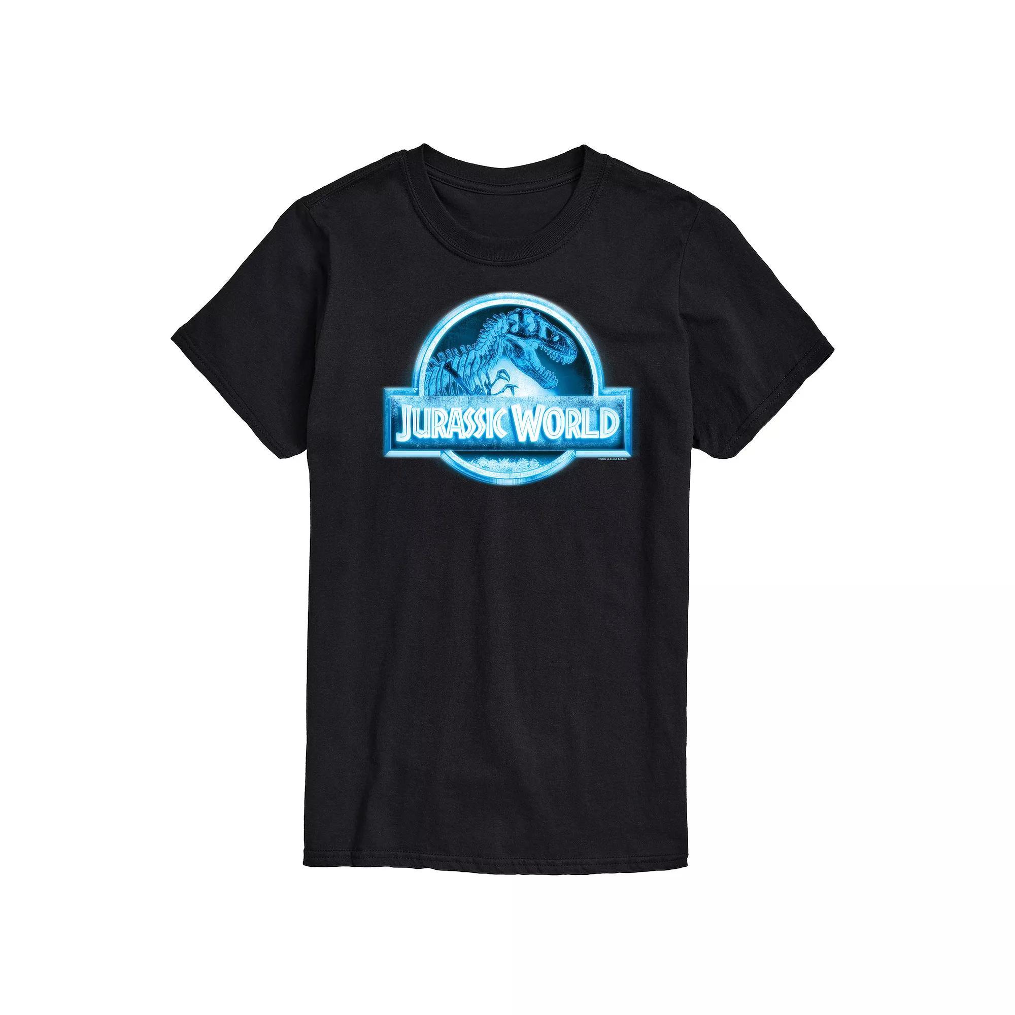 Men's Jurassic World Night Vision Graphic Tee, Size: Large, Black Product Image