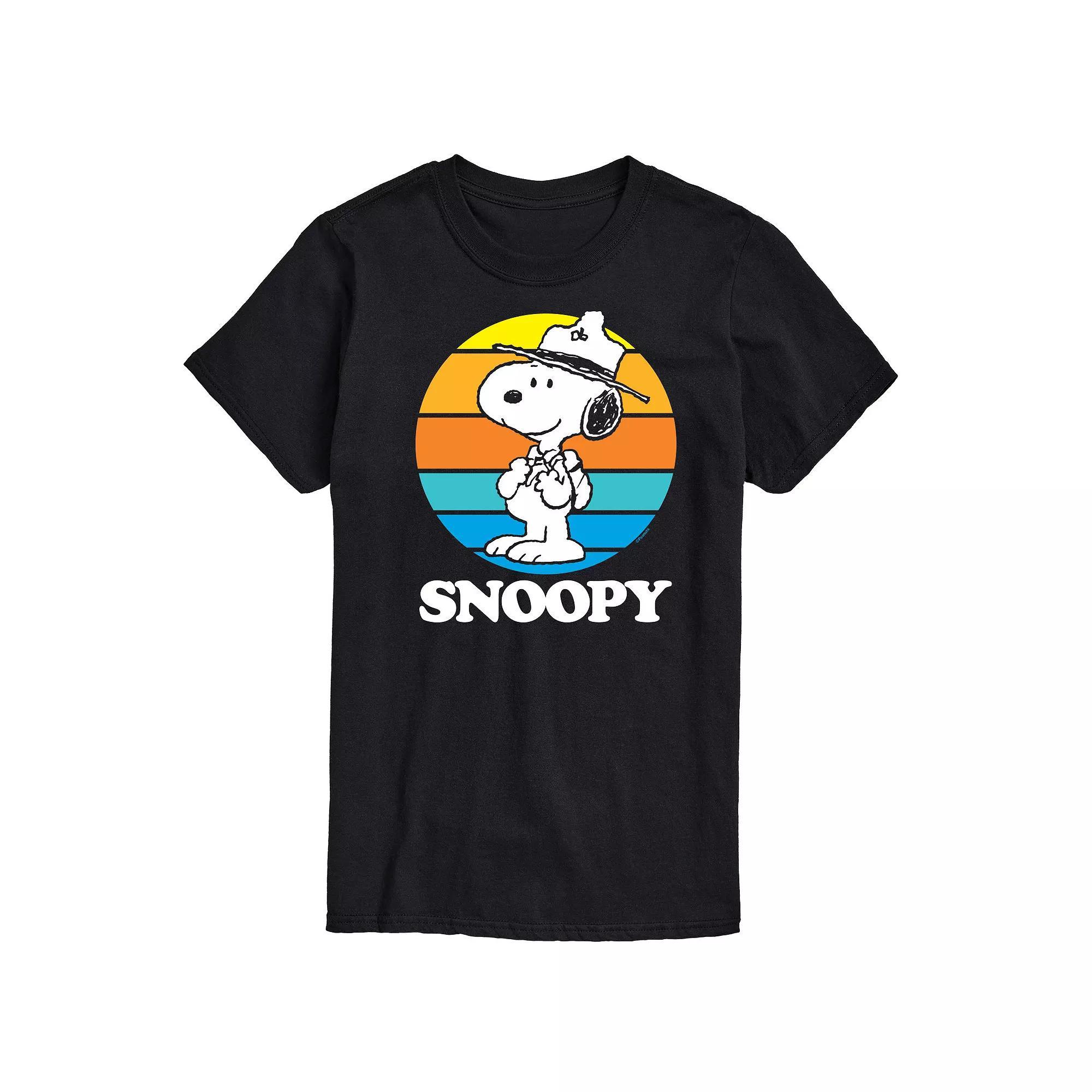 Big & Tall Peanuts Beagle Scouts Snoopy Sunset Graphic Tee, Mens Product Image