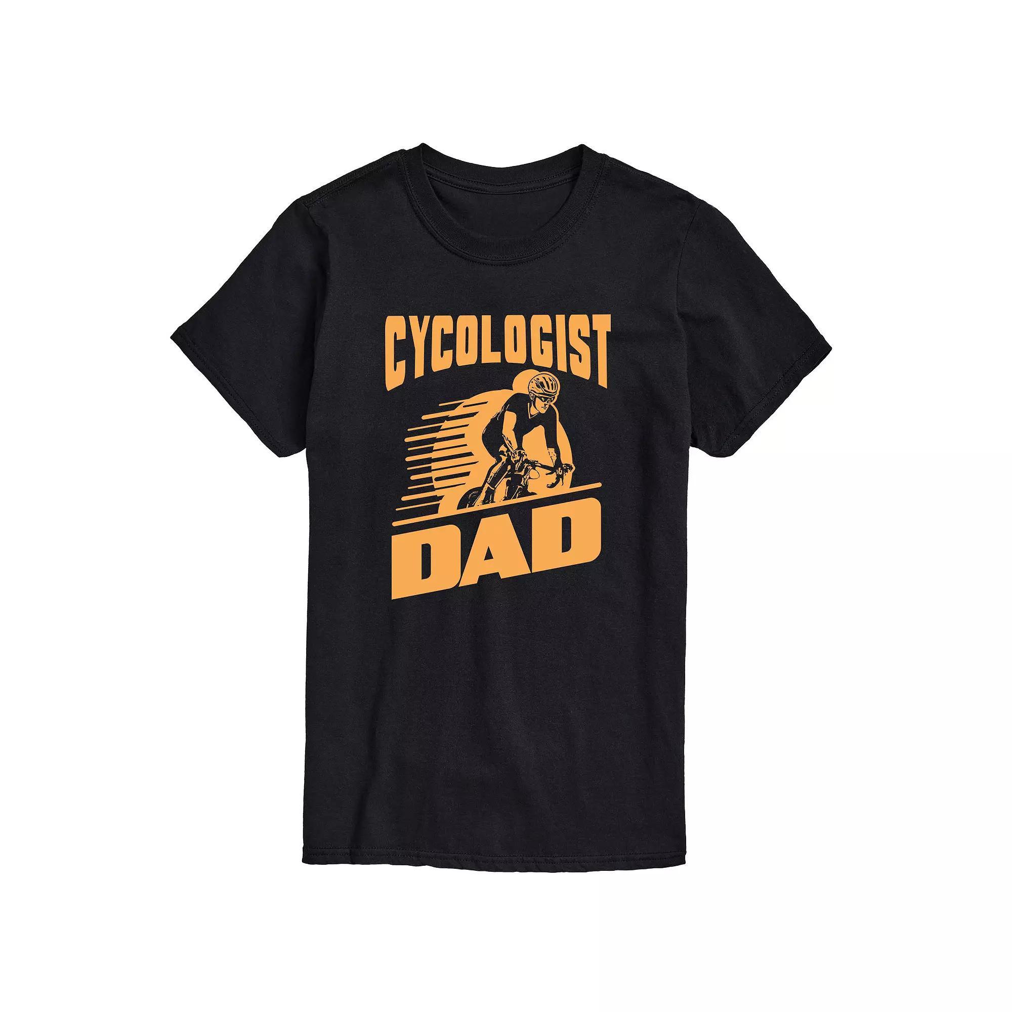 Big & Tall Cycologist Dad Graphic Tee, Mens Product Image
