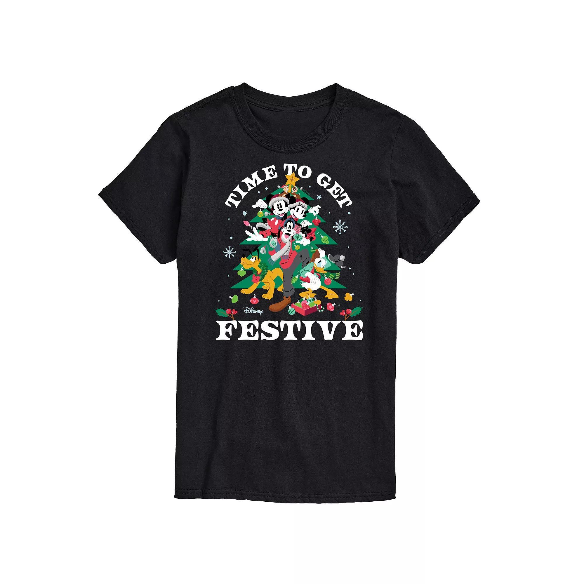 Disneys Big & Tall Time To Get Festive Graphic Tee, Mens Product Image
