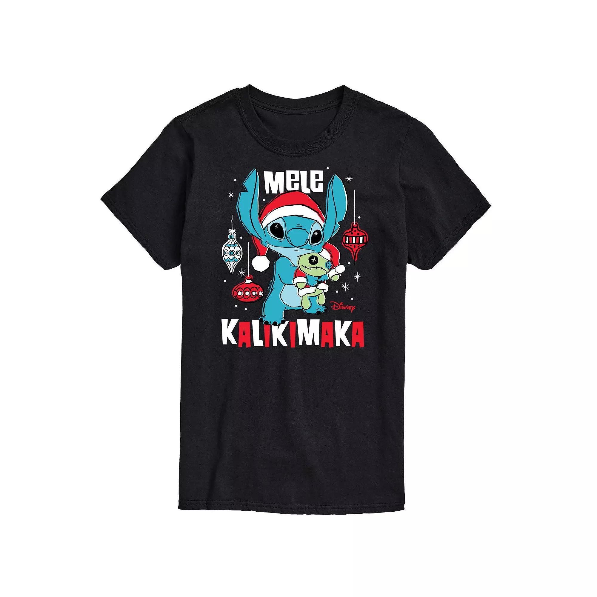 Disneys Lilo & Stitch Big & Tall Mele Kalikimaka Graphic Tee, Mens Product Image