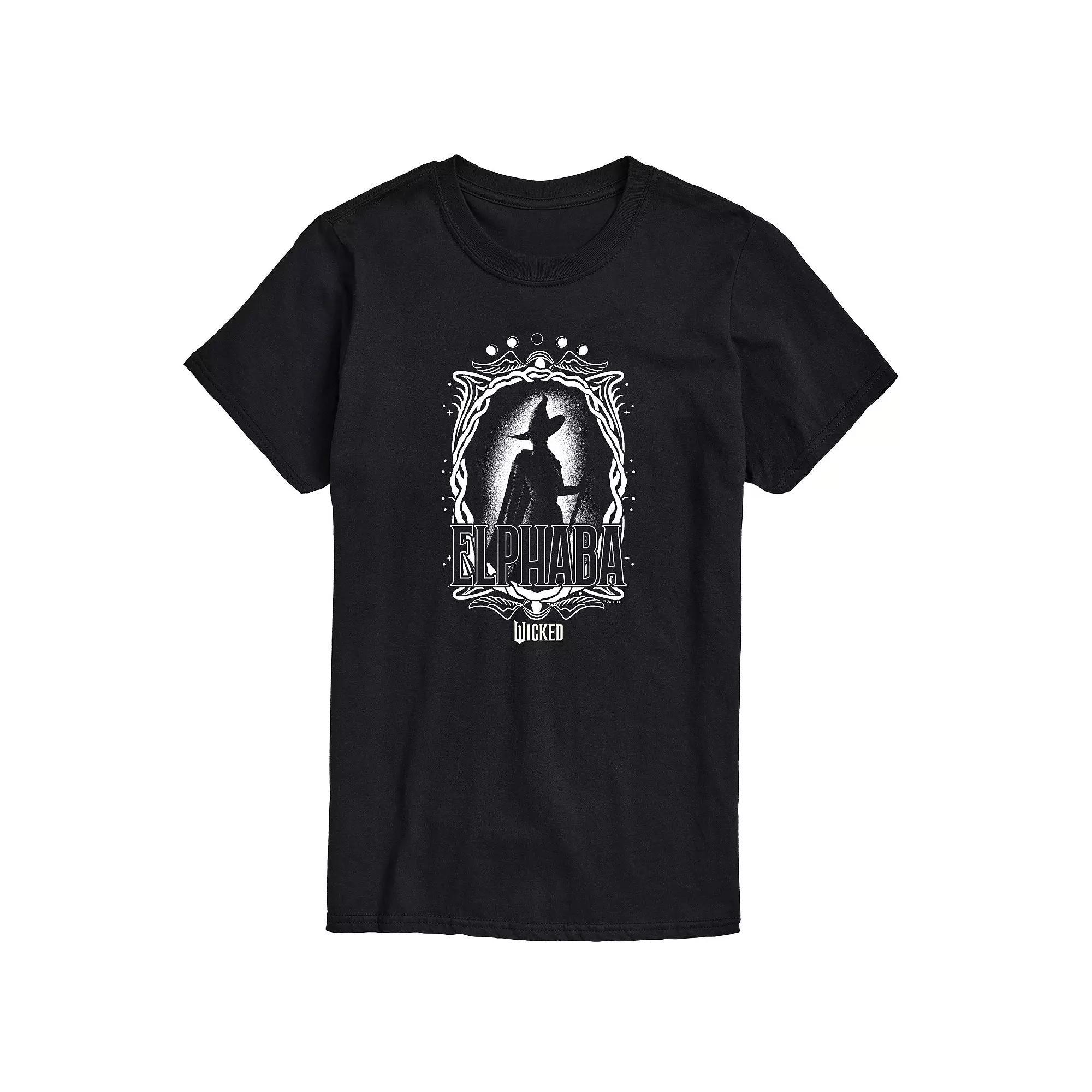 Big & Tall Wicked Elphaba Portrait Graphic Tee, Men's, Size: XL Tall, Black Product Image