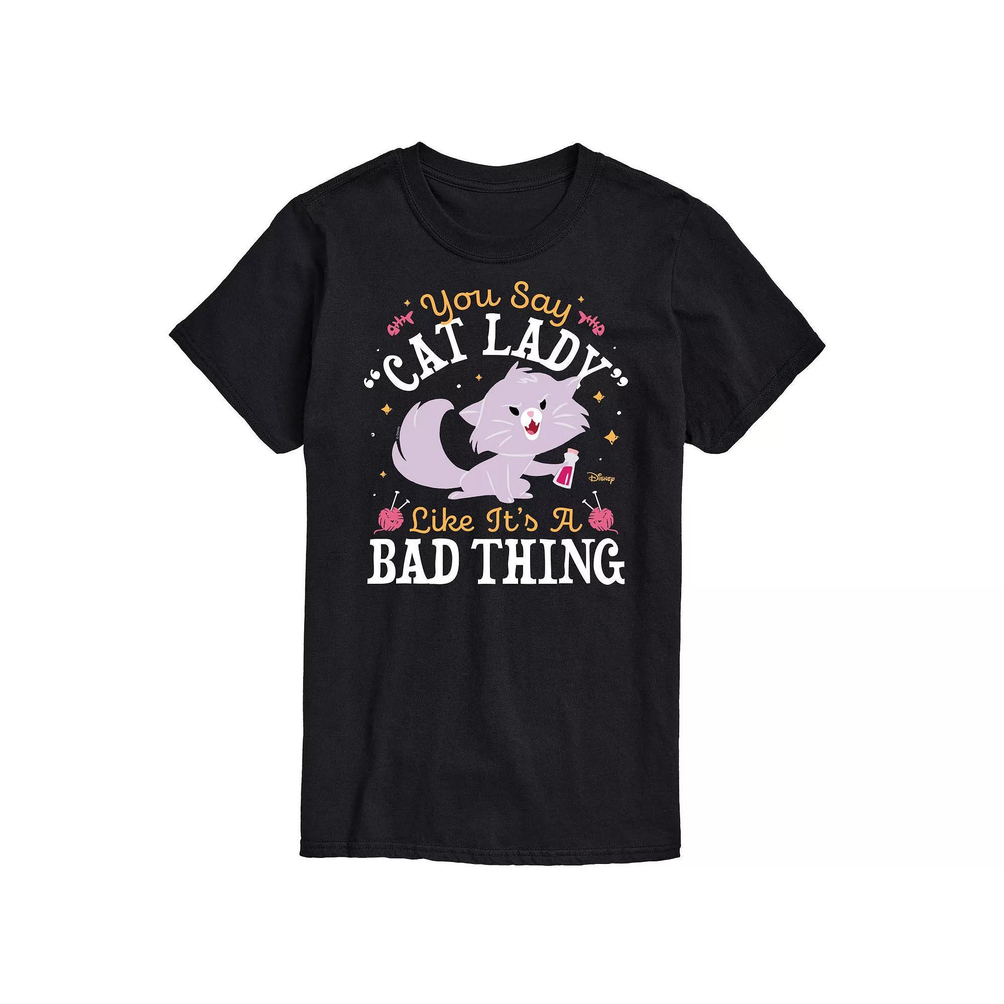 Disney's Cats & Dogs Big & Tall Cat Lady Graphic Tee, Men's, Size: 4XB, Blue Product Image