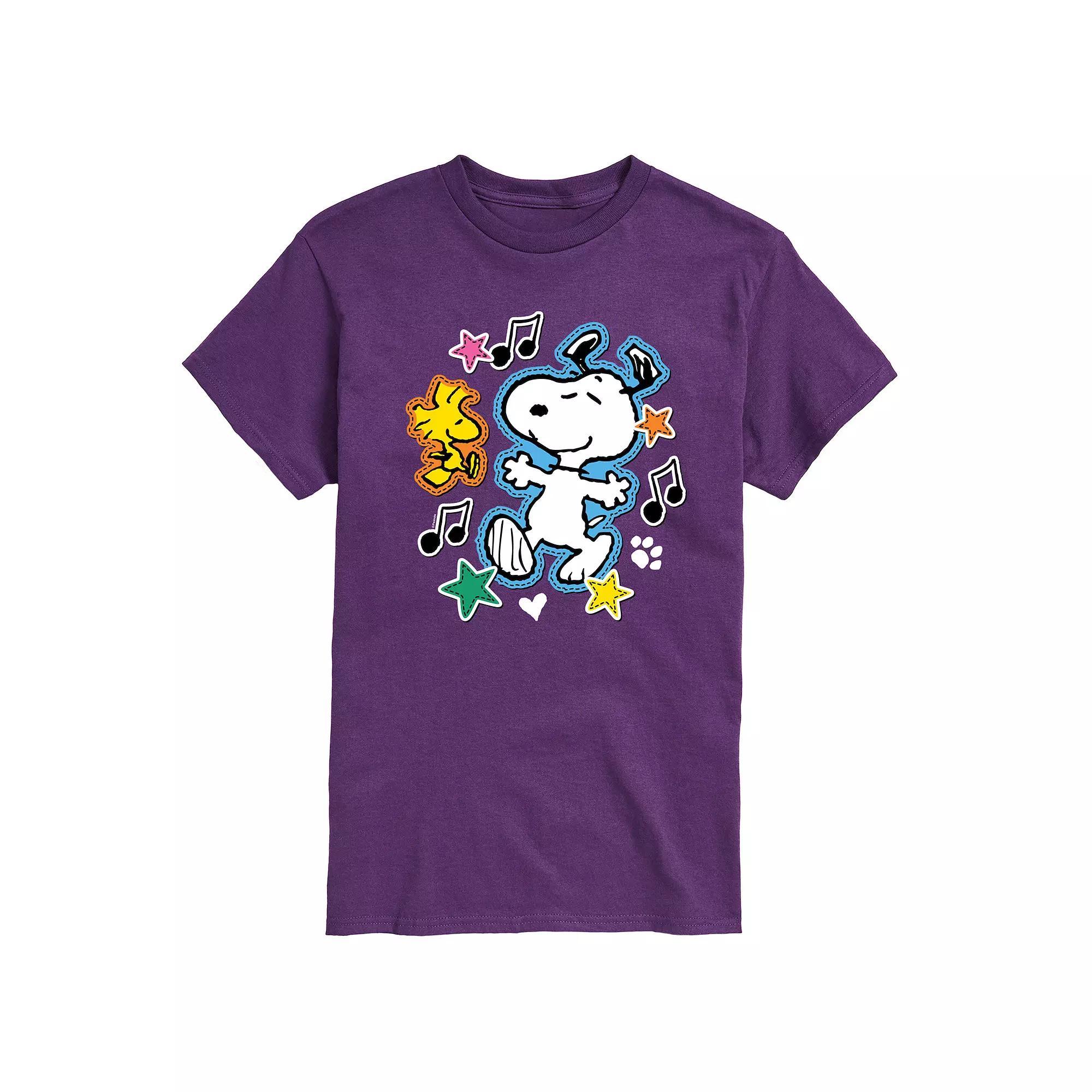 Mens Peanuts Snoopy Woodstock Graphic Tee Product Image