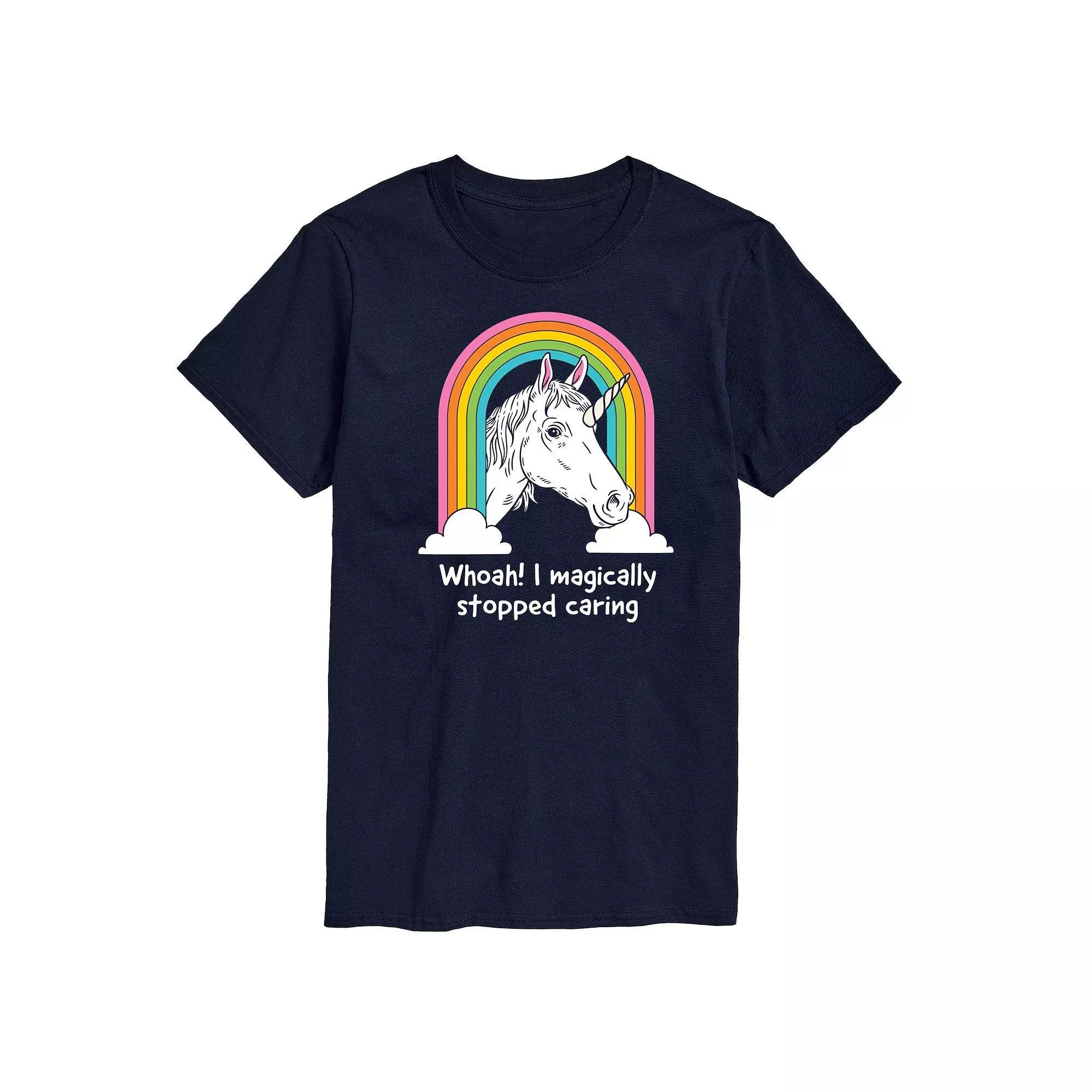 Mens Magically Stopped Caring Graphic Tee Blue Product Image