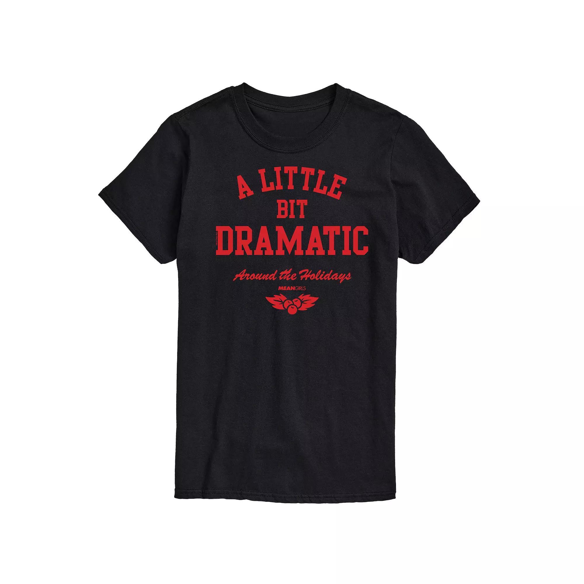 Mens Mean Girls Little Bit Dramatic Graphic Tee Ivory Product Image
