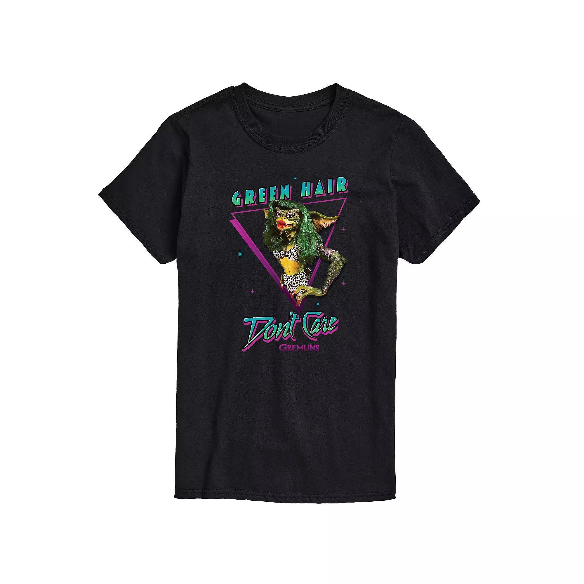 Men's Gremlins Green Hair Don't Care Graphic Tee, Size: Large, Black Product Image