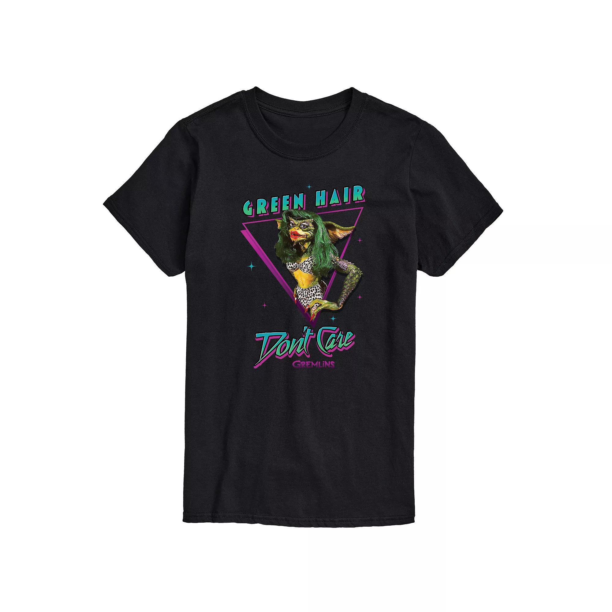 Men's Gremlins Green Hair Don't Care Graphic Tee, Size: Large, Black Product Image