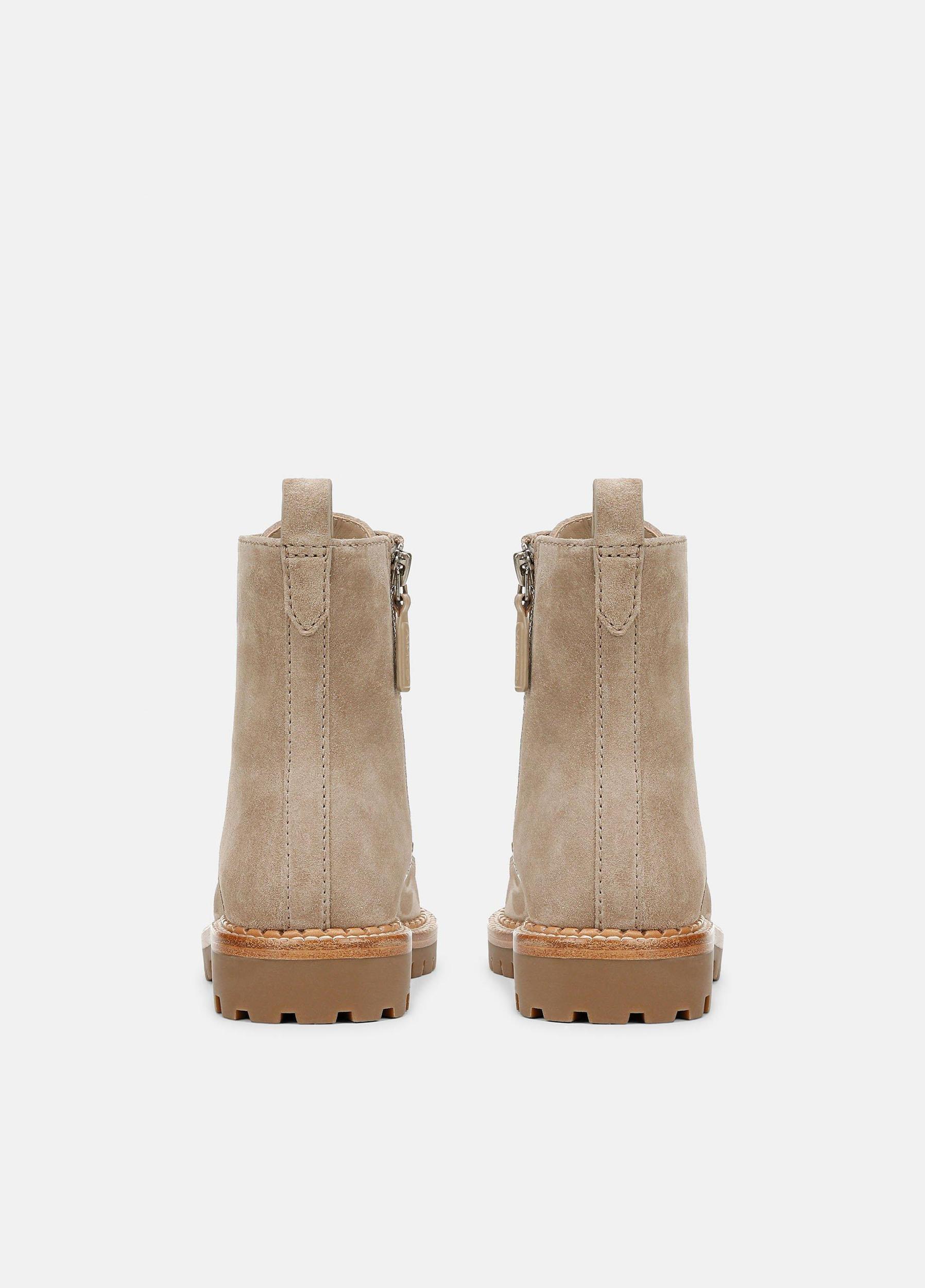 Womens Cabria Suede Lug Boot, Dark Clay, Size 7 Vince Product Image