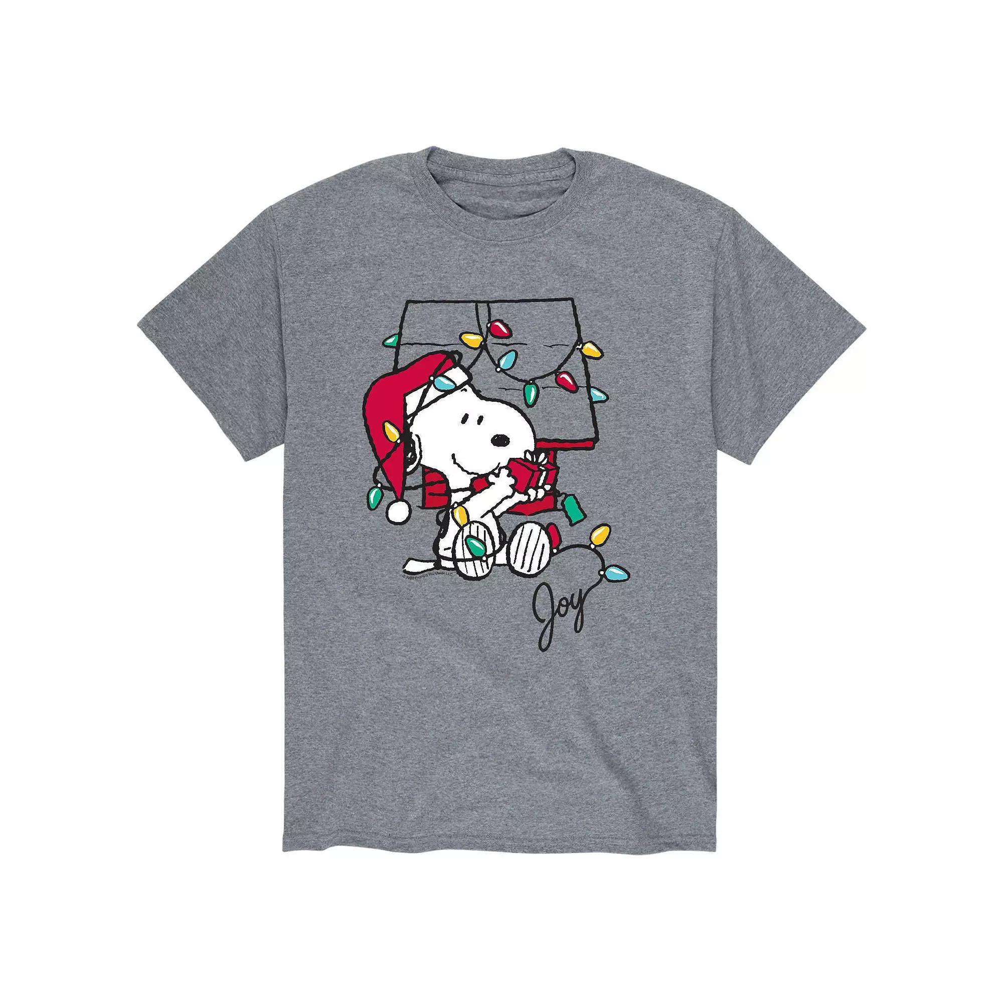 Men's Peanuts Joyful Moment Tee, Size: Small, Athletic Grey Product Image