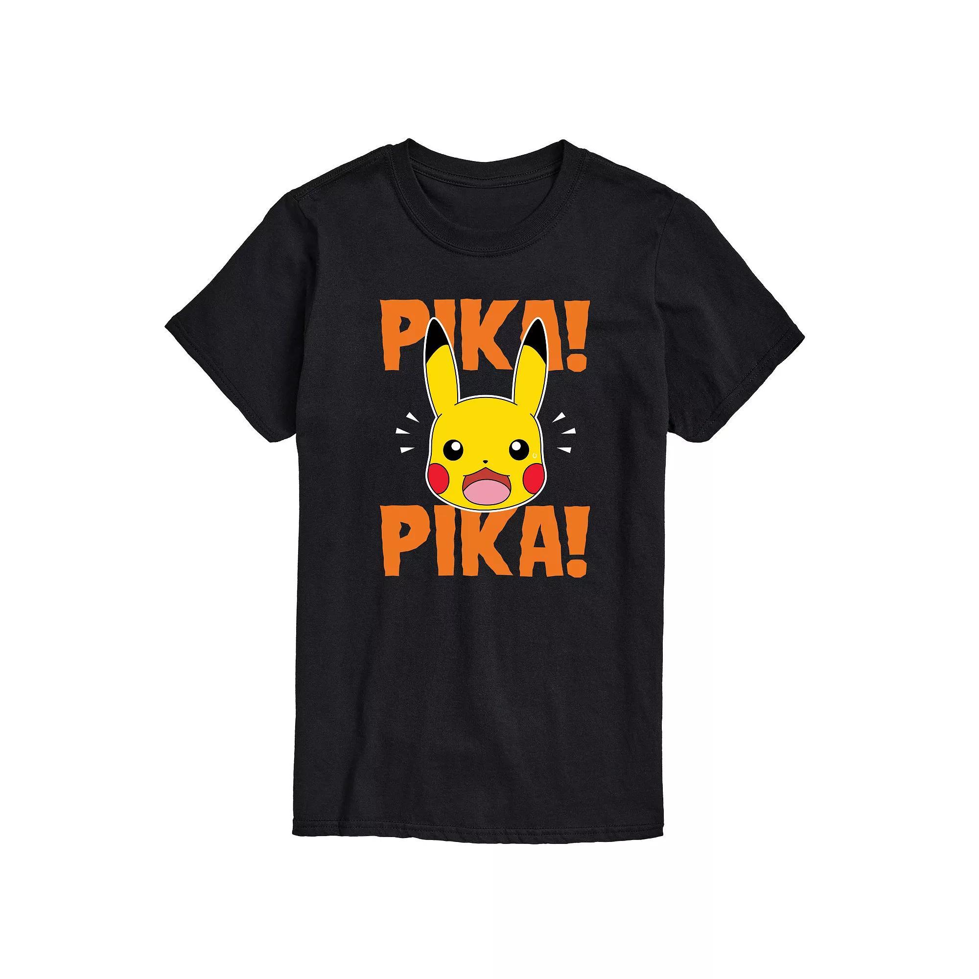 Mens Pokemon Pika Pika Scared Graphic Tee Product Image