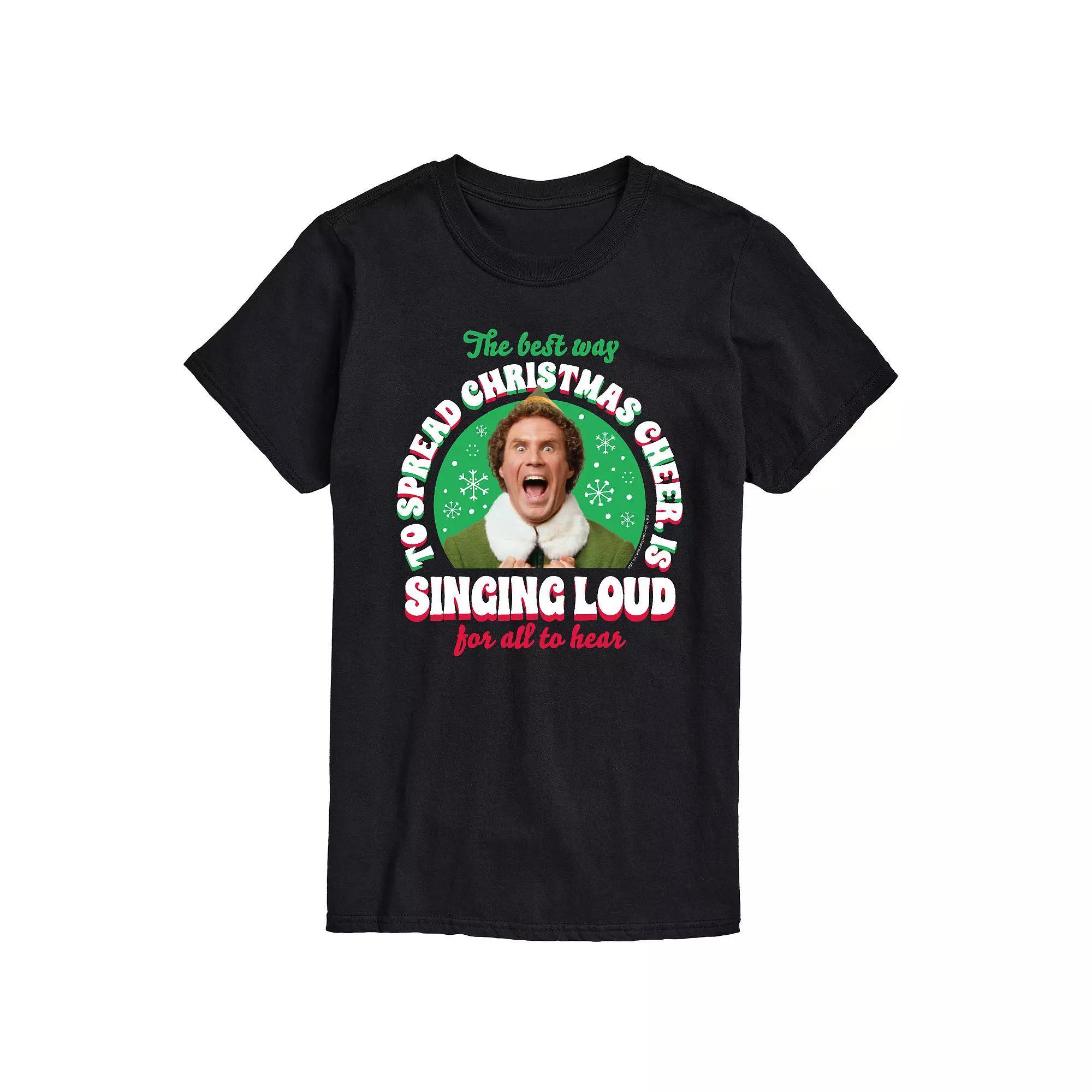 Big & Tall Elf Singing Elf Graphic Tee, Men's, Size: XL Tall, Royal Blue Product Image