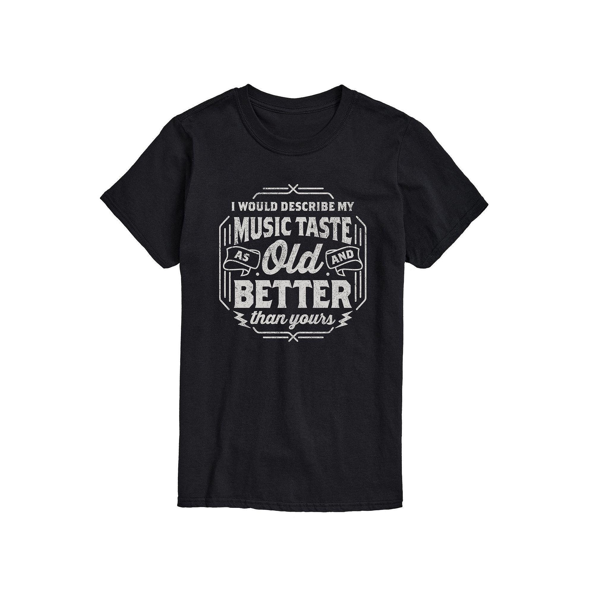Big & Tall Music Taste Old And Better Tee, Men's, Size: 6XB, Black Product Image