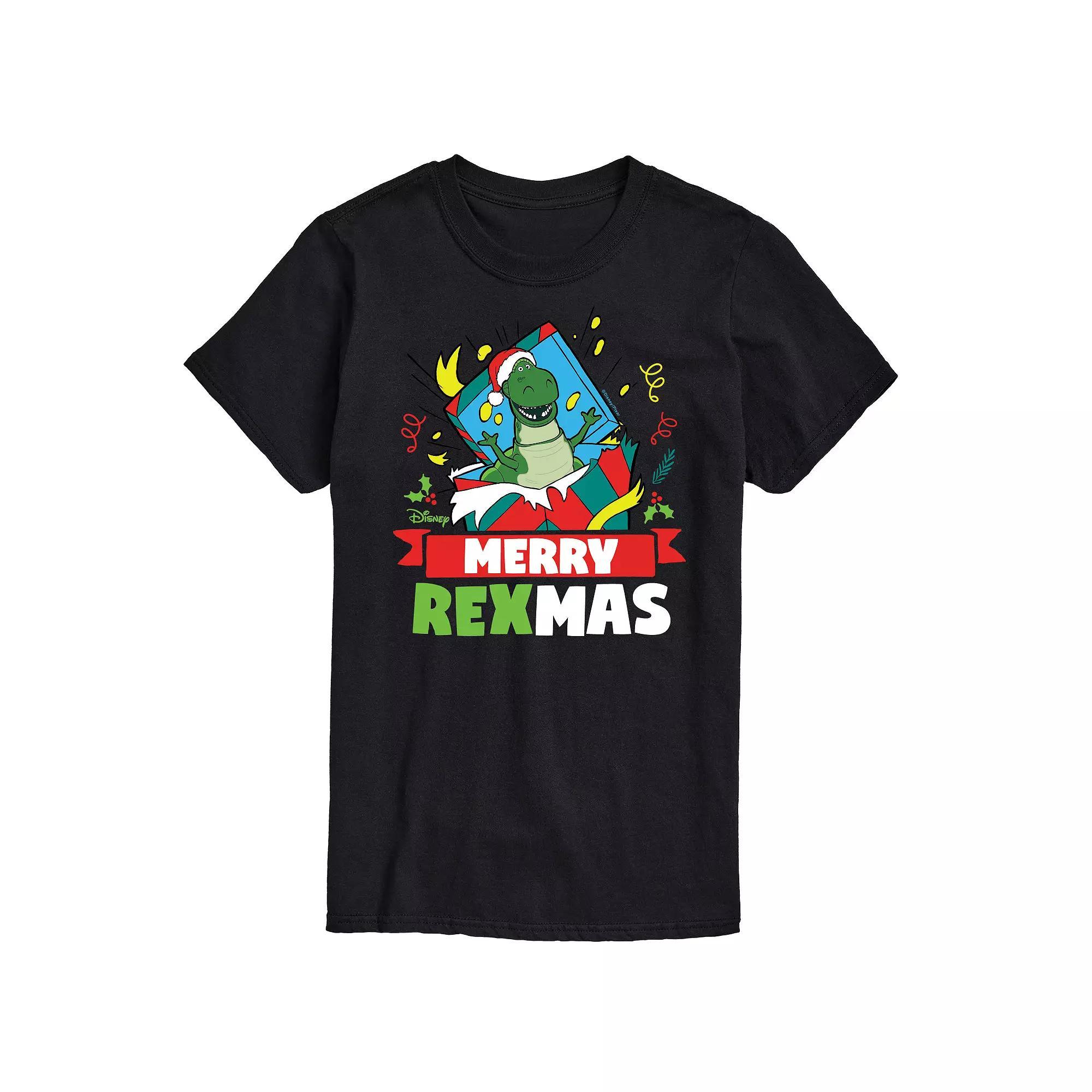 Disney's Mickey & Minnie Mouse Men's Happy Christmas Icons Graphic Tee, Size: XXL, Black Product Image