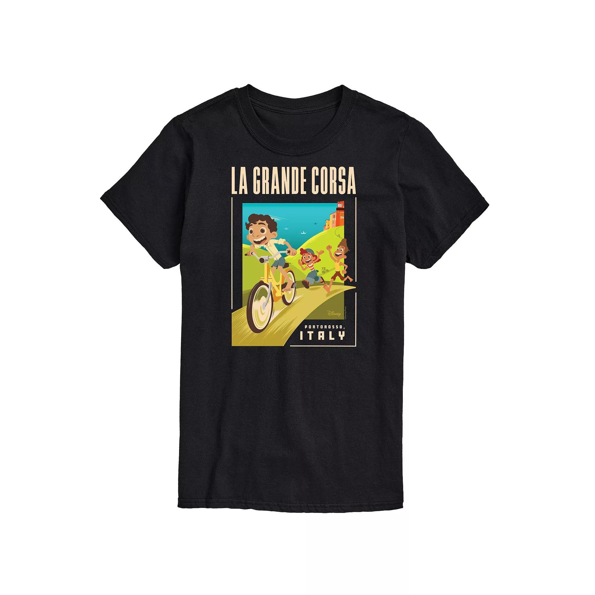 Disney / Pixars Luca Big & Tall La Grande Postcard Graphic Tee, Mens Product Image