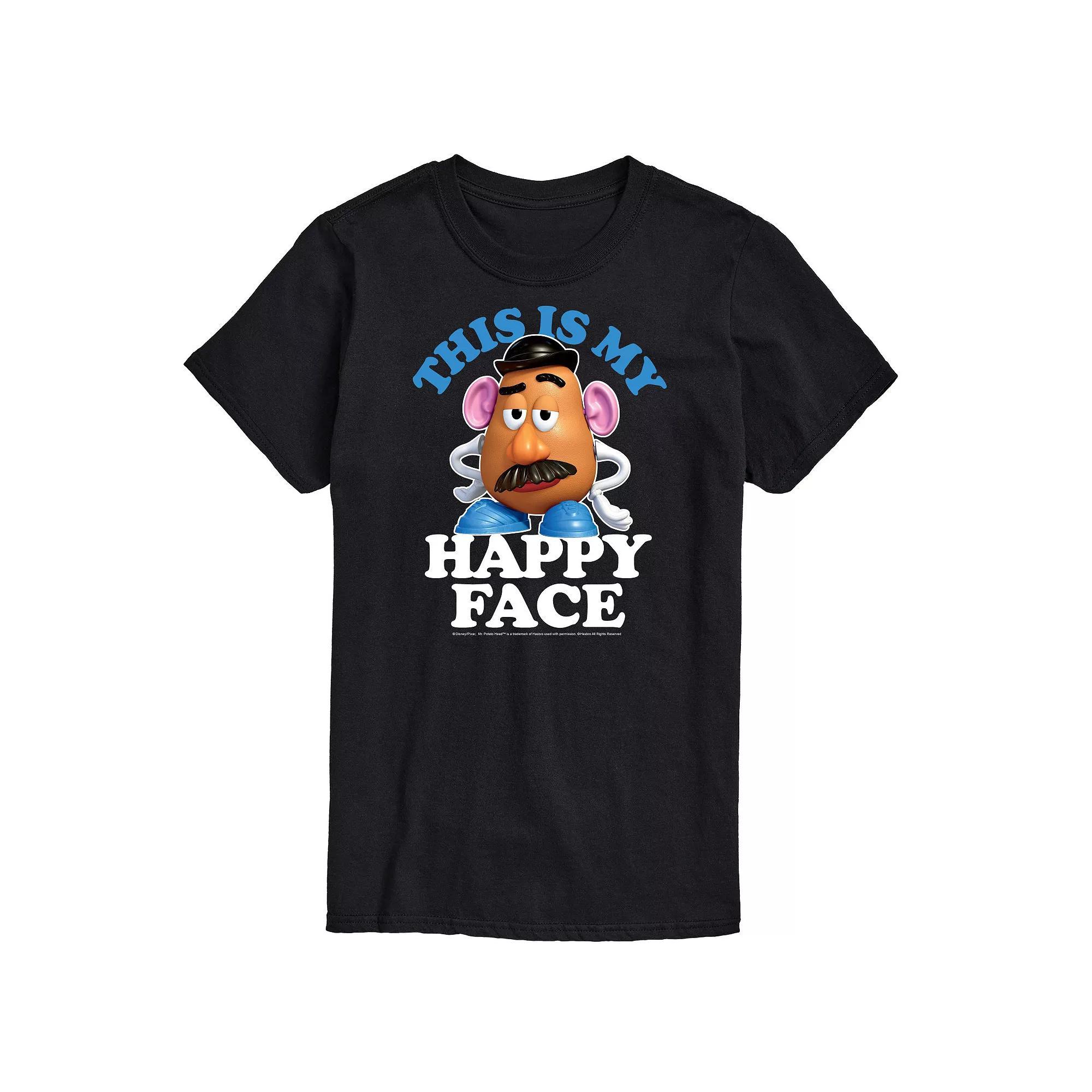Disney / Pixars Toy Story Big & Tall Happy Face Graphic Tee, Mens Blue Product Image