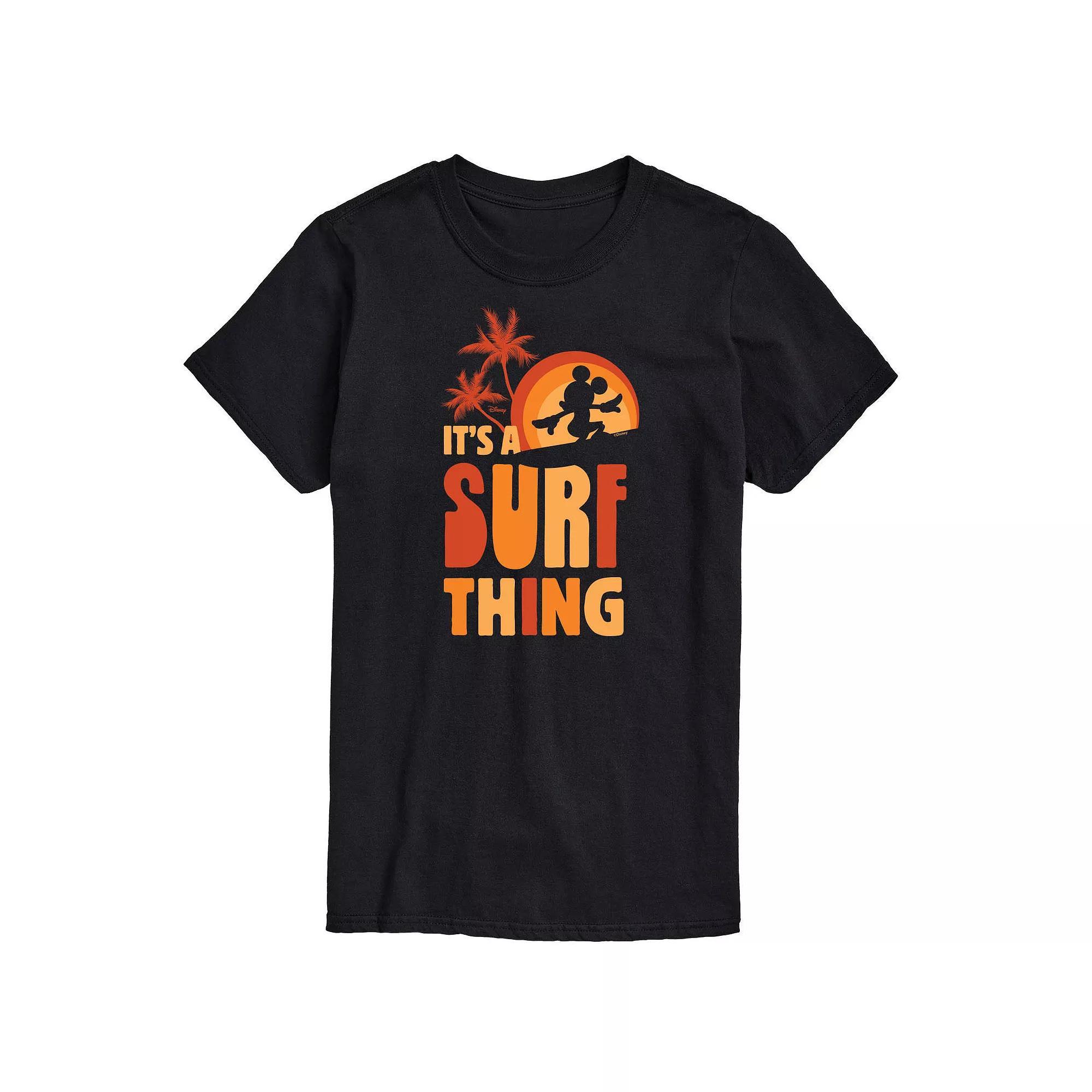 Disneys Mickey Mouse Big & Tall Its A Surf Thing Graphic Tee, Mens Product Image