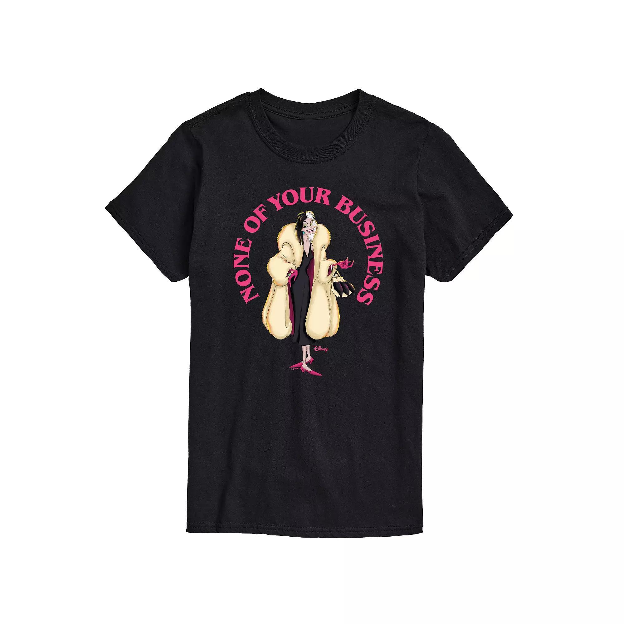 Disney Villains 101 Dalmations Cruella Deville Mens None Of Your Business Graphic Tee Product Image