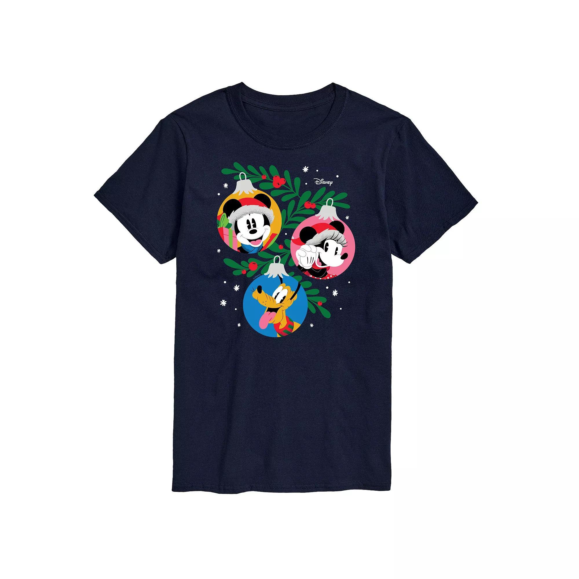 Disney's Mickey Mouse & Friends Men's Ornaments Graphic Tee, Size: Small, Black Product Image