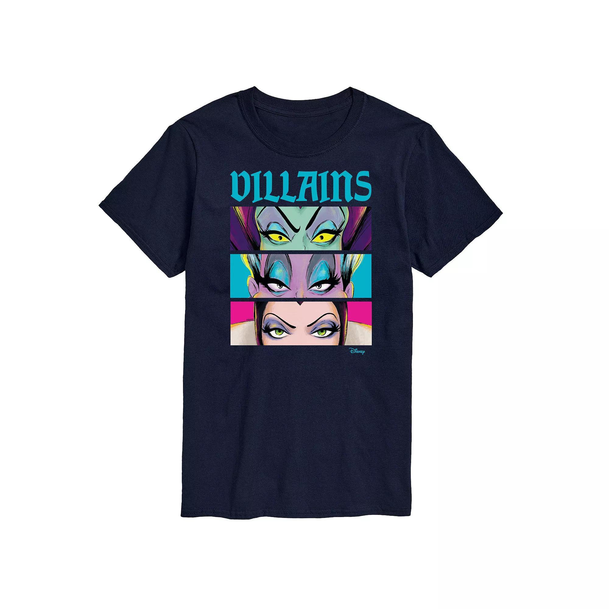 Disney Villains Big & Tall Villains Stacked Graphic Tee, Mens Blue Product Image