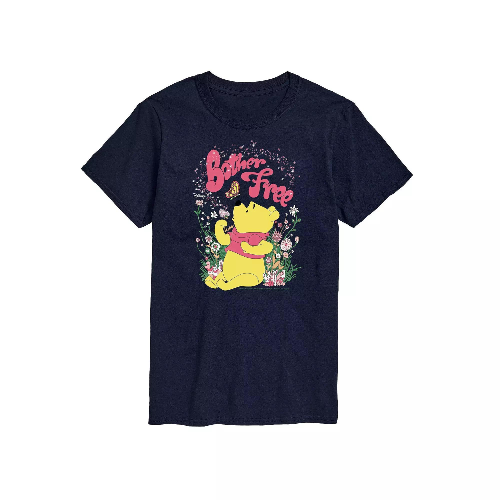 Disneys Winnie the Pooh Big & Tall Bother Free Graphic Tee, Mens Blue Product Image