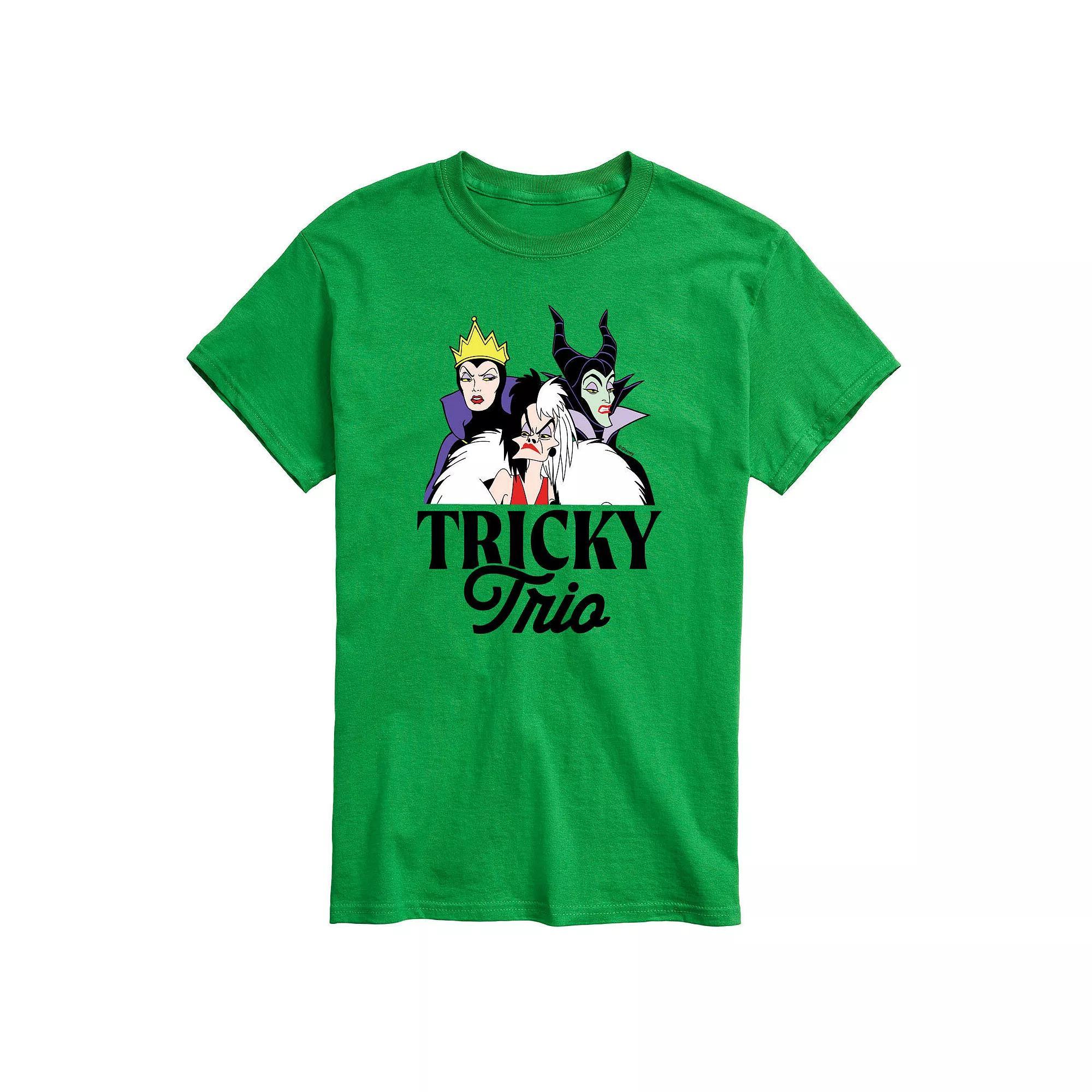 Disney Villains Men's Tricky Trio Graphic Tee, Size: XL, Red Product Image