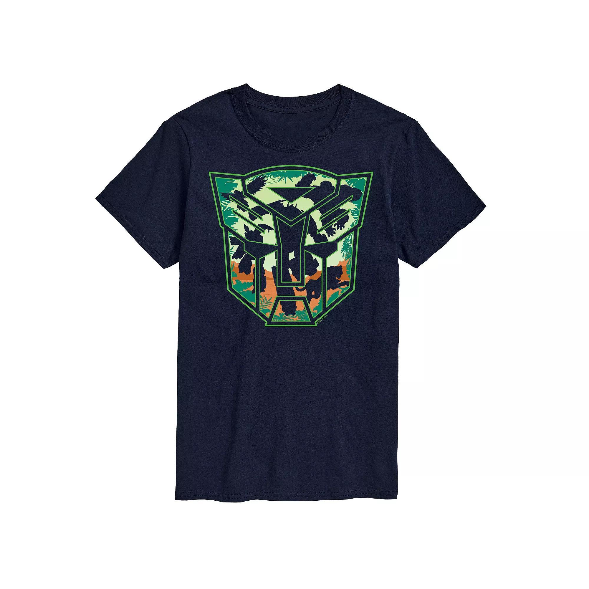 Mens Transformers Autobot Jungle Logo Graphic Tee Blue Product Image