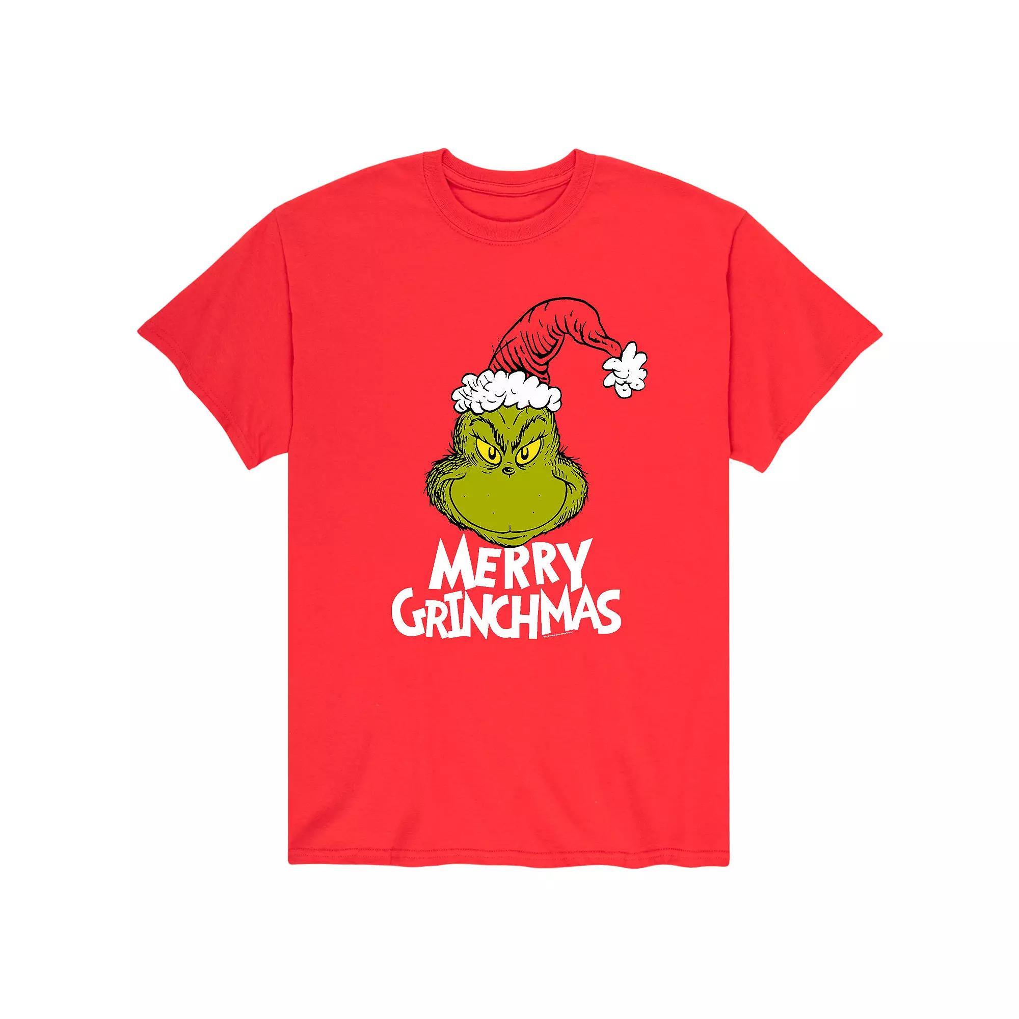 Men's Dr. Seuss The Grinch Grinchmas Tee, Size: Small, Red Product Image