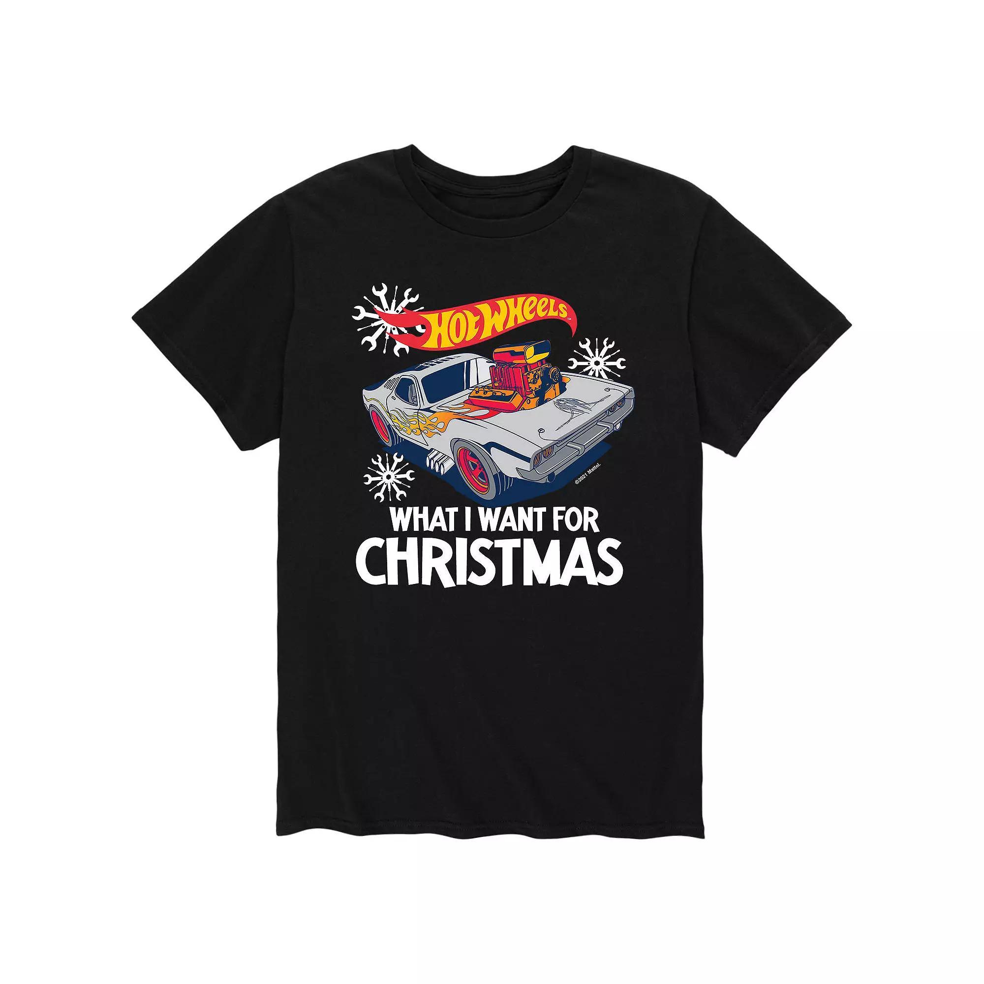 Men's Hot Wheels "What I Want For Christmas" Tee, Size: Small, Black Product Image