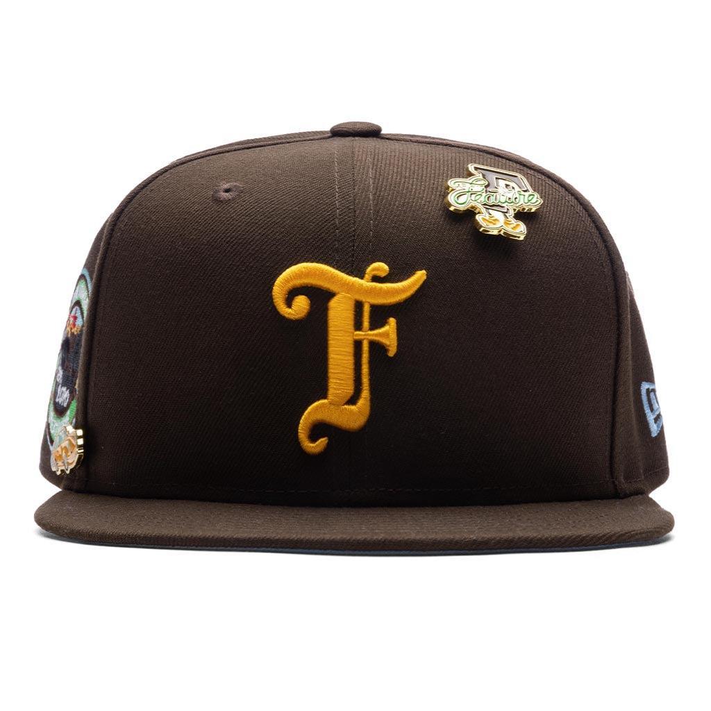 Feature x New Era Old English Calabasas Snapback - Brown/Sky Male Product Image