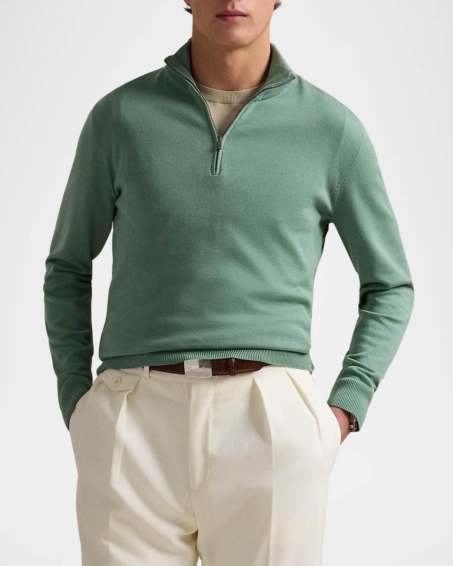 Men's Cotton Quarter-Zip Sweater Product Image