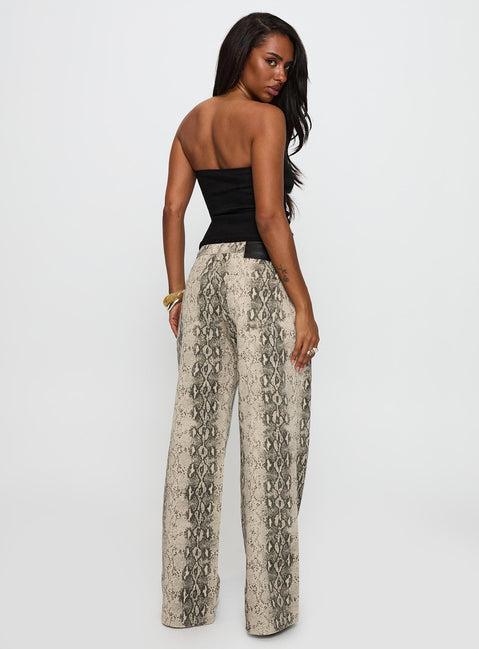 Serpentina Low Rise Straight Leg Jeans Snake Product Image