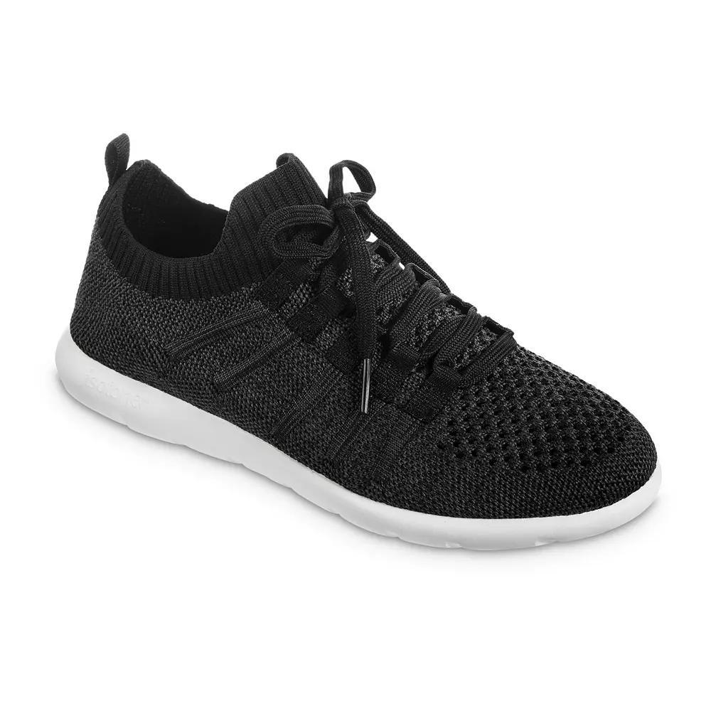 Zenz by Isotoner Women's Knit Lace-Up Sneakers, Size: 6, Grey Product Image