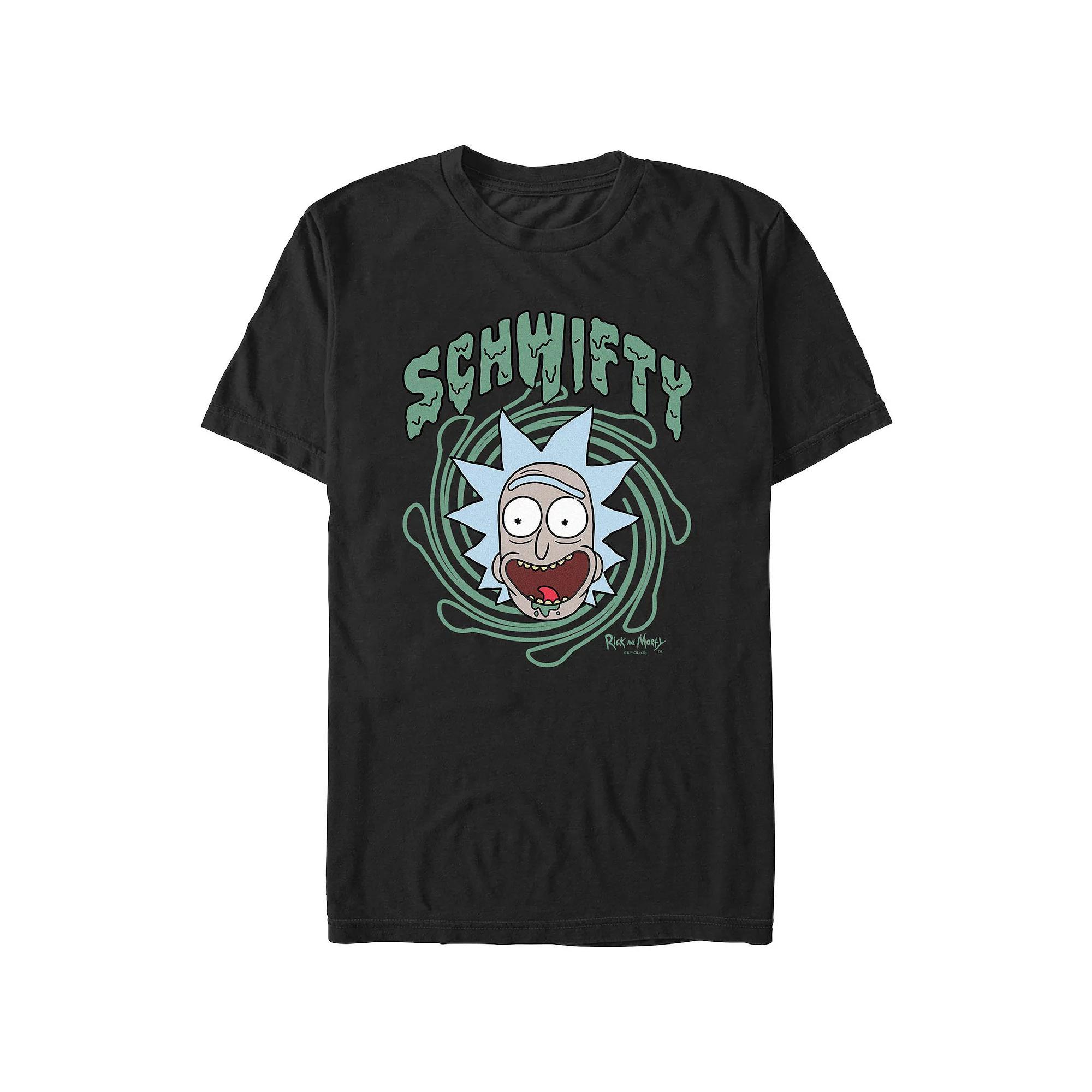 Men's Rick And Morty Crazy Face Schwifty Graphic Tee, Size: XXL, Black Product Image
