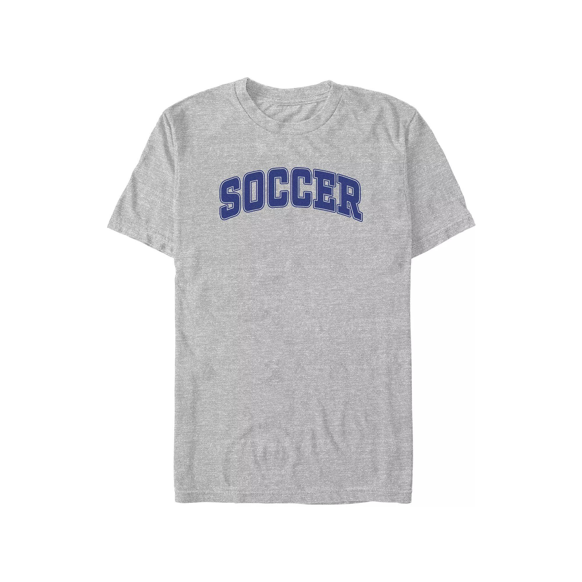 Big & Tall Soccer Graphic Tee, Men's, Size: 4XL Tall, Athletic Grey Product Image