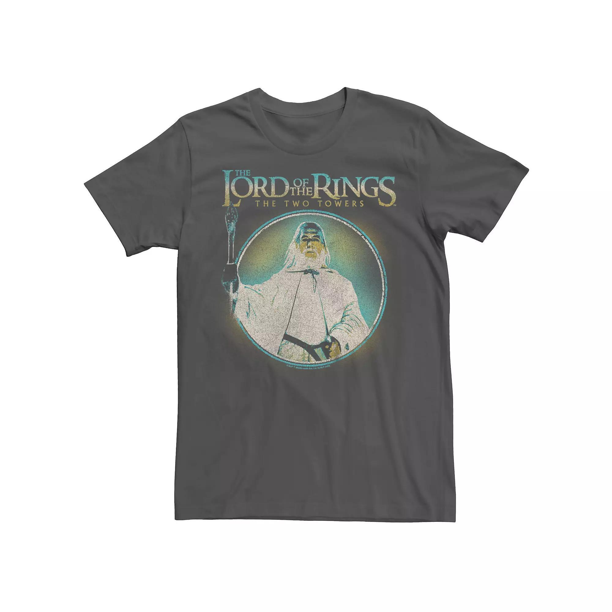 Men's The Lord Of The Rings Gandalf Badge Tee, Size: XL, Grey Product Image