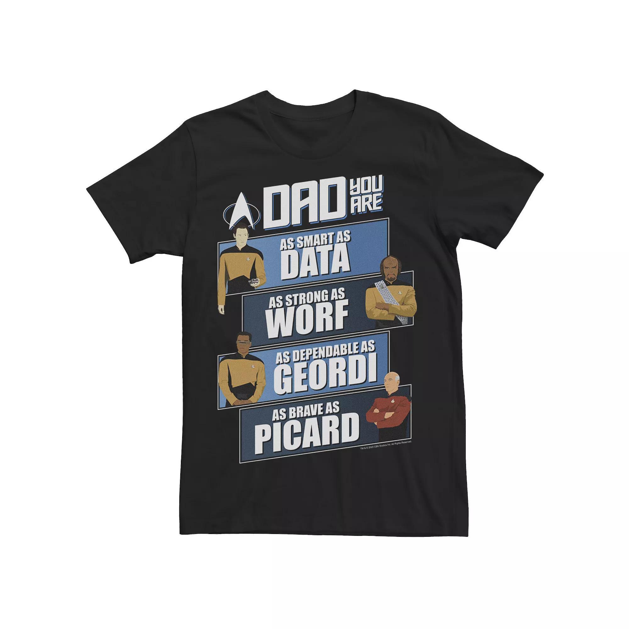 Men's Star Trek: The Next Generation "Dad You Are" Tee, Size: XL, Black Product Image