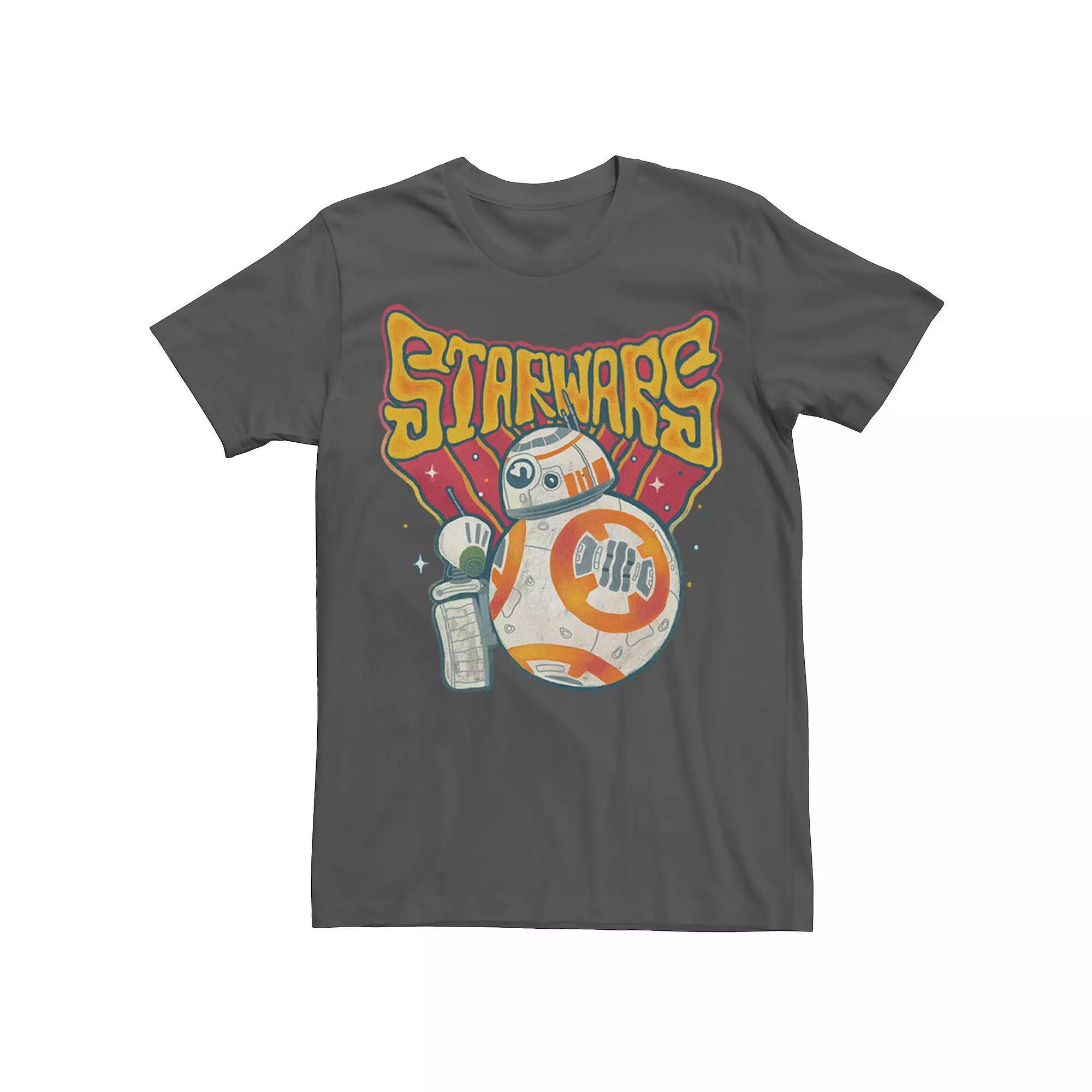 Men's Star Wars The Rise of Skywalker Psychedelic Droid Duo Tee, Size: Medium, Grey Product Image